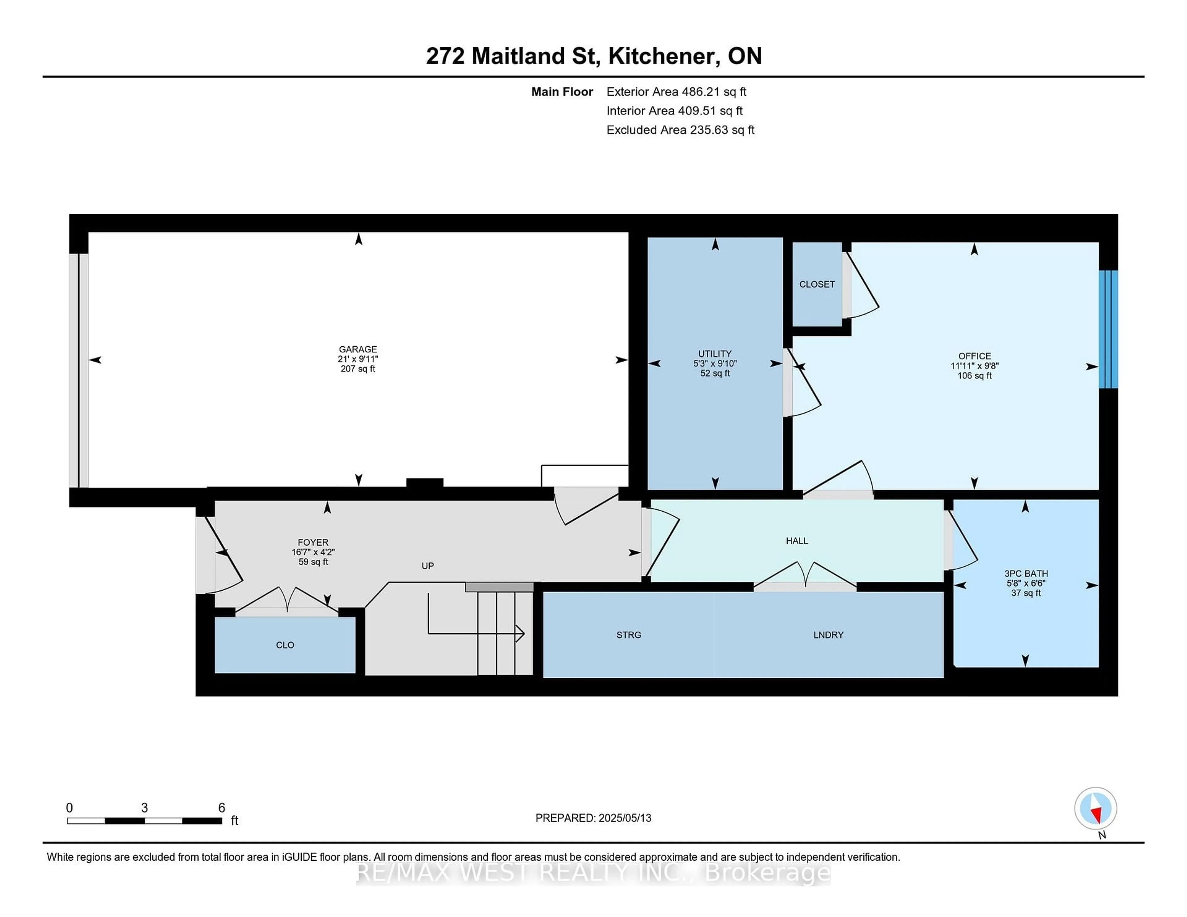 Floor plan for 272 Maitland St, Kitchener Ontario N2R 1Z1
