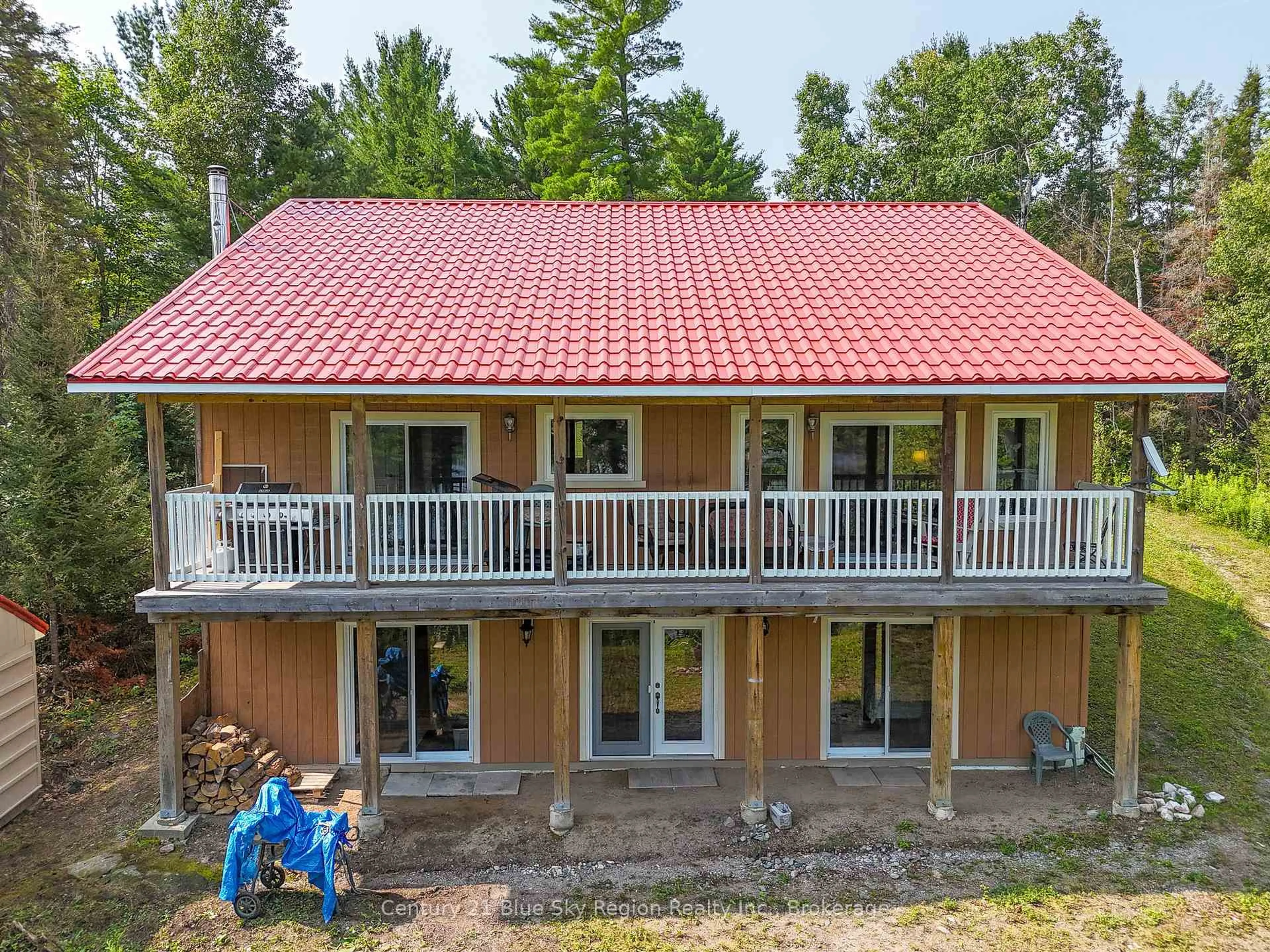 A pic from outside/outdoor area/front of a property/back of a property/a pic from drone, unknown for 2687 HIGHWAY 11 N/A, Unorganized Townships Ontario P0H 1T0