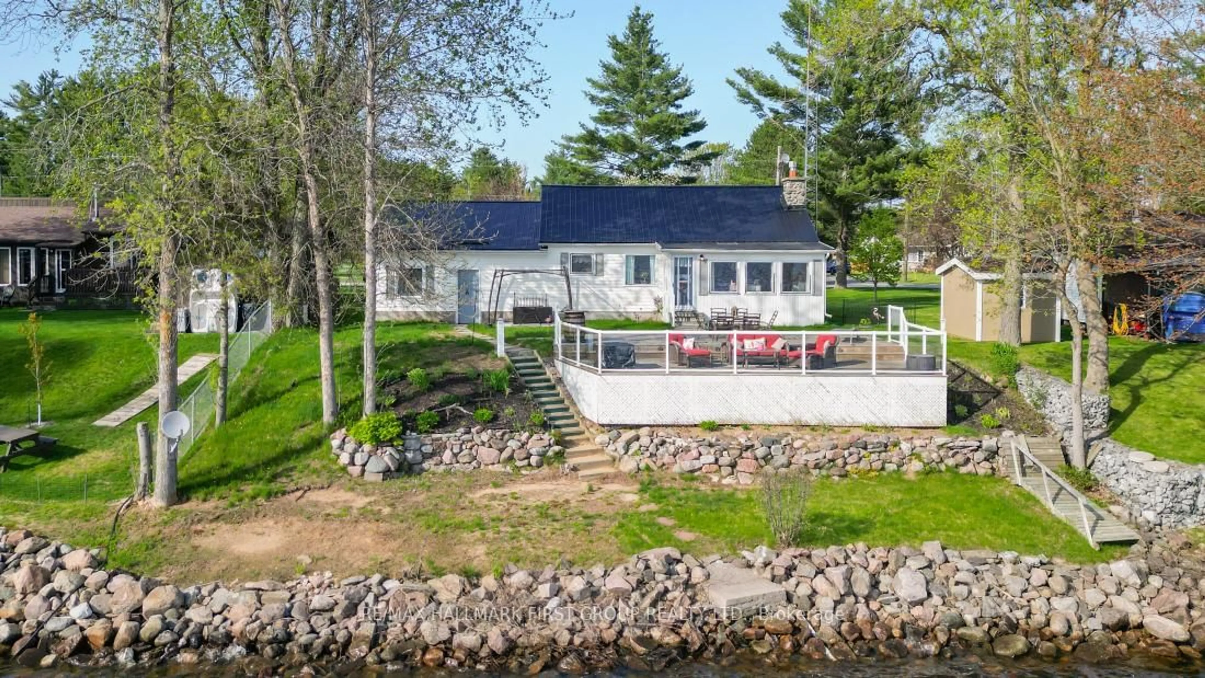 Patio, water/lake/river/ocean view for 96 Charles Rd, Tweed Ontario K0K 3J0