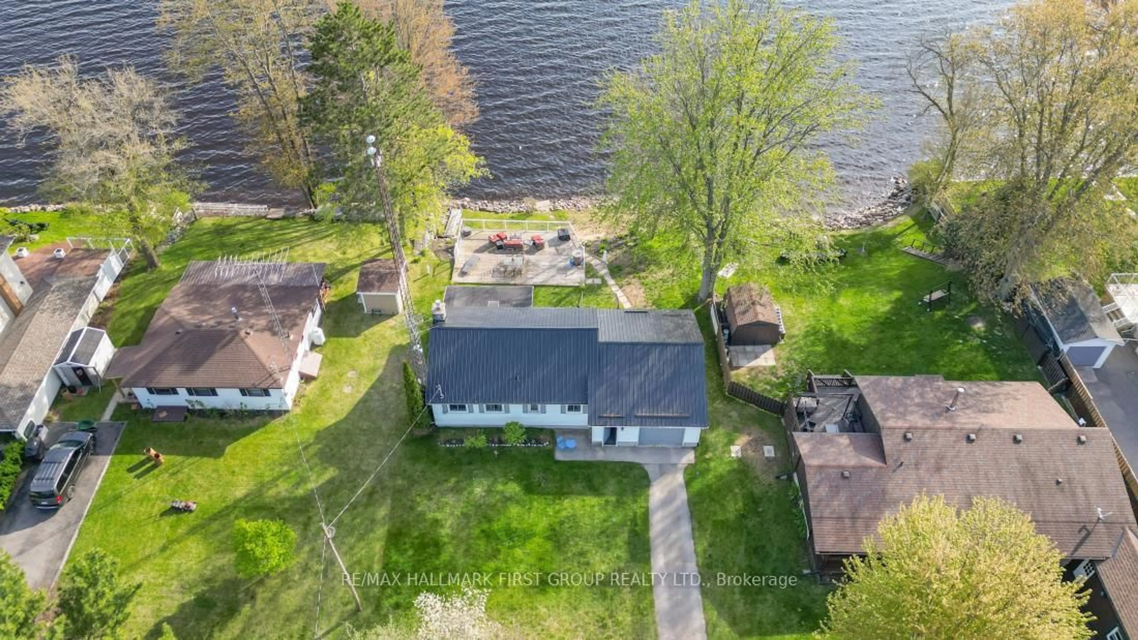 A pic from outside/outdoor area/front of a property/back of a property/a pic from drone, water/lake/river/ocean view for 96 Charles Rd, Tweed Ontario K0K 3J0