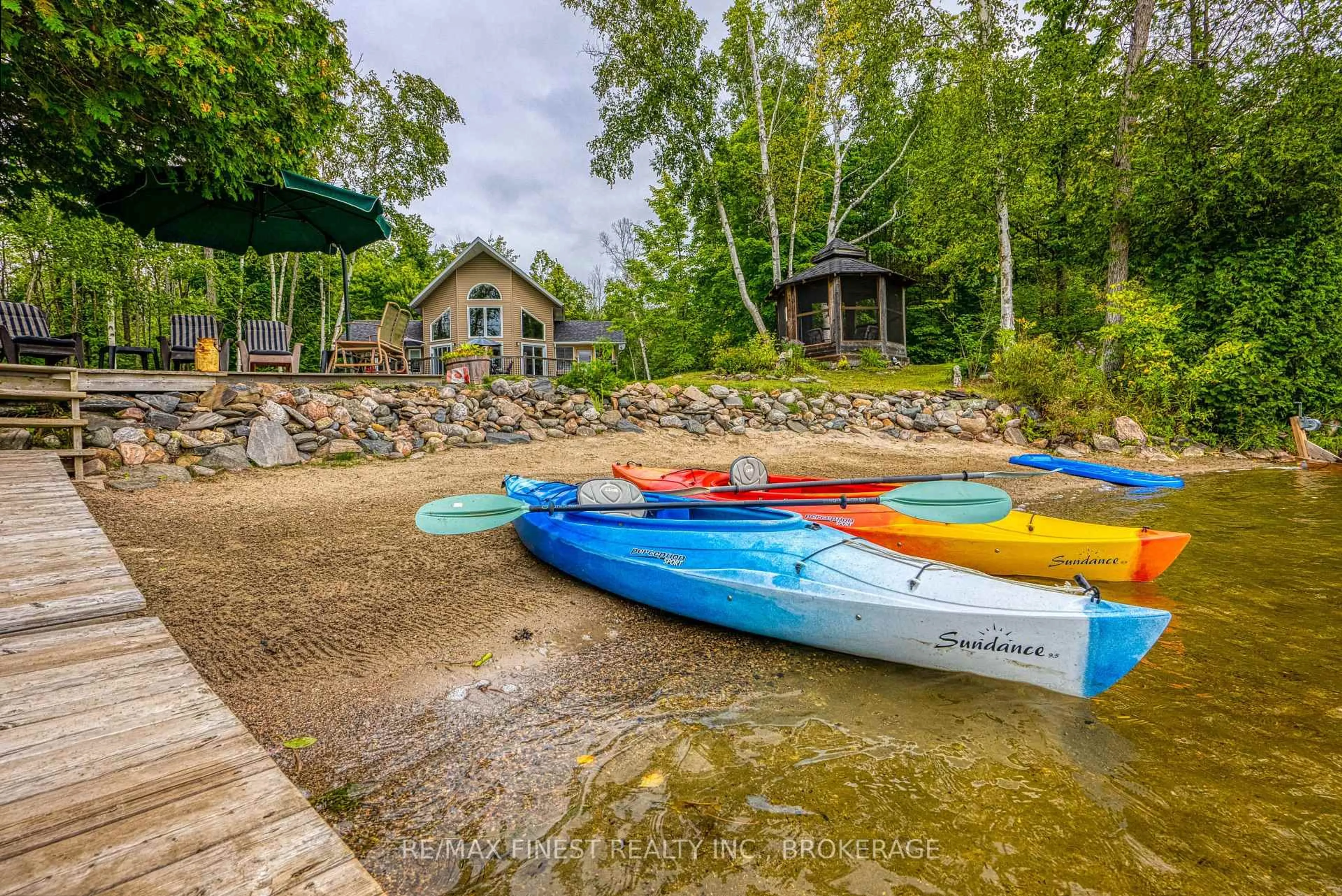 Patio, water/lake/river/ocean view for 1602 Baker Valley Rd, Arden Ontario K0H 1B0