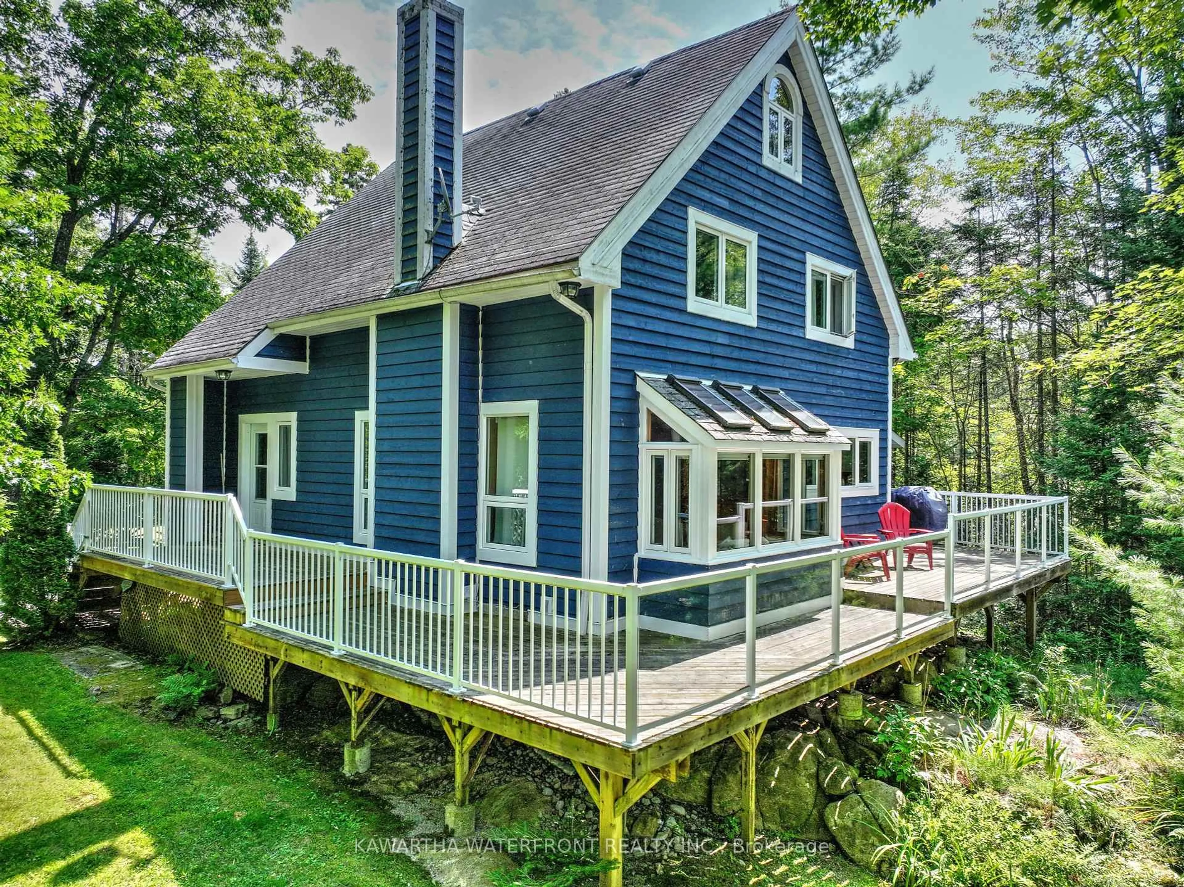 Home with vinyl exterior material, water/lake/river/ocean view for 11 Woodworth Dr, Kawartha Lakes Ontario K0M 1A0