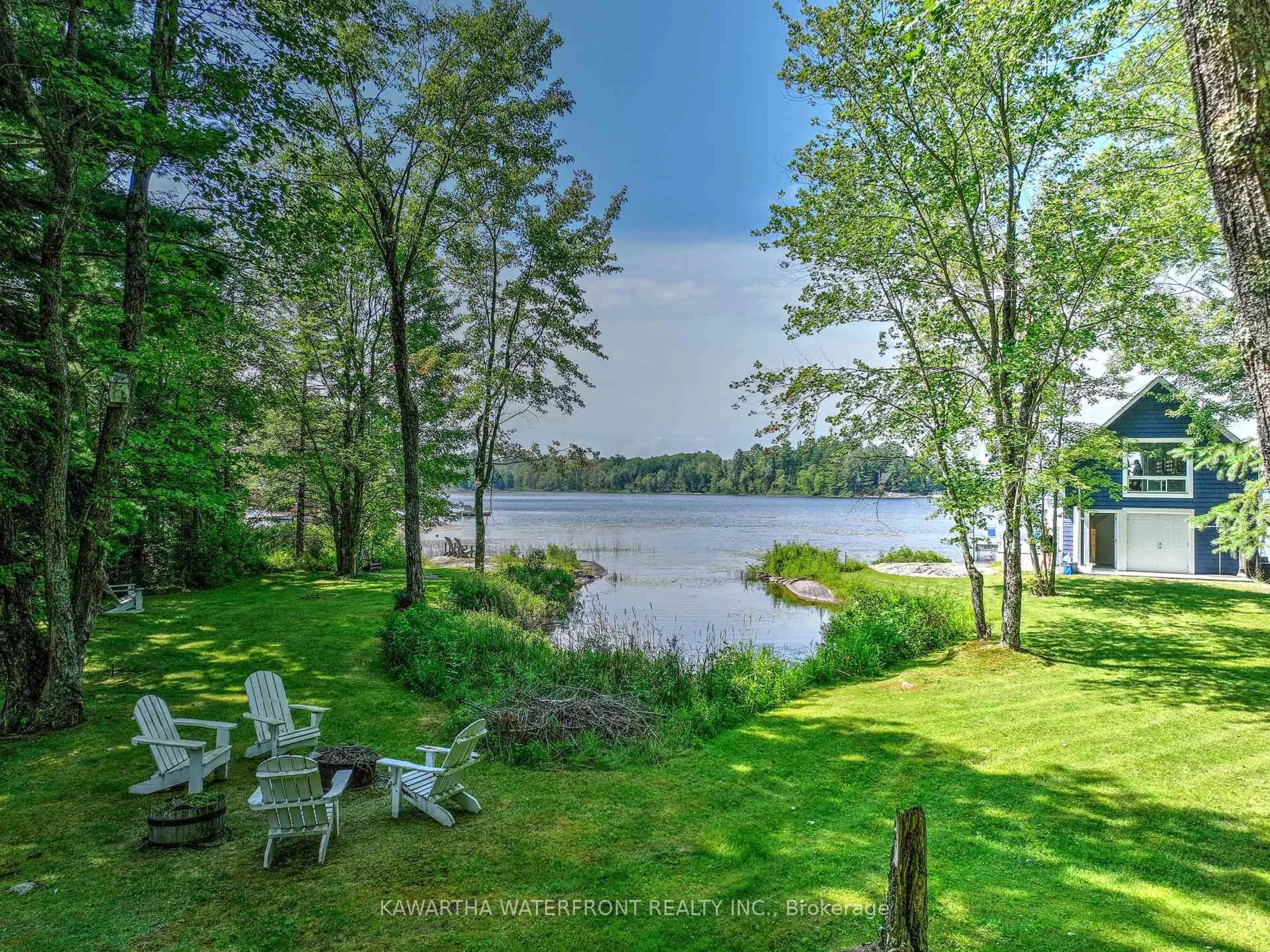 A pic from outside/outdoor area/front of a property/back of a property/a pic from drone, water/lake/river/ocean view for 11 Woodworth Dr, Kawartha Lakes Ontario K0M 1A0