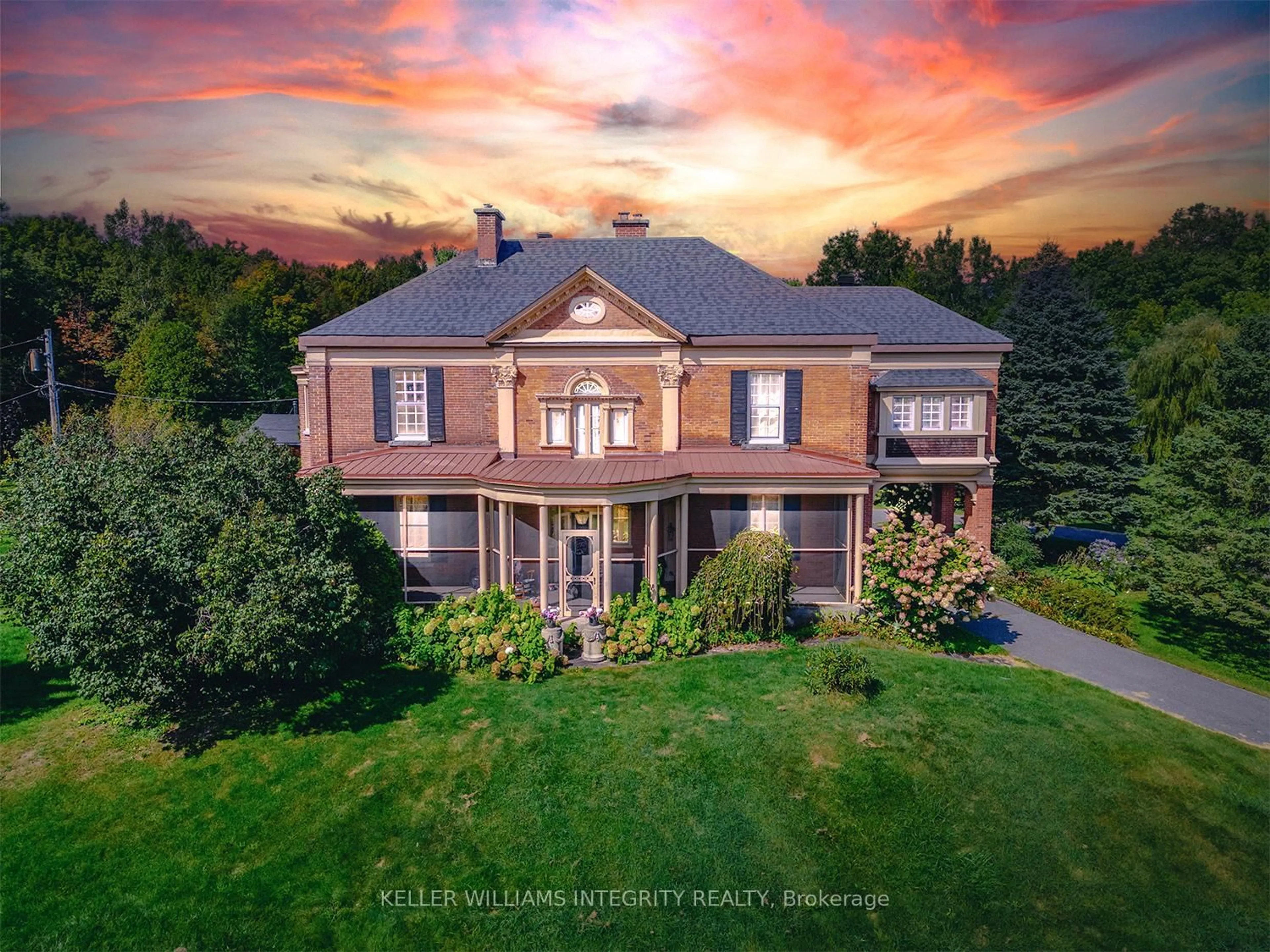 A pic from outside/outdoor area/front of a property/back of a property/a pic from drone, mountain view for 20763 Old Highway 2 Rd, South Glengarry Ontario K0C 1N0