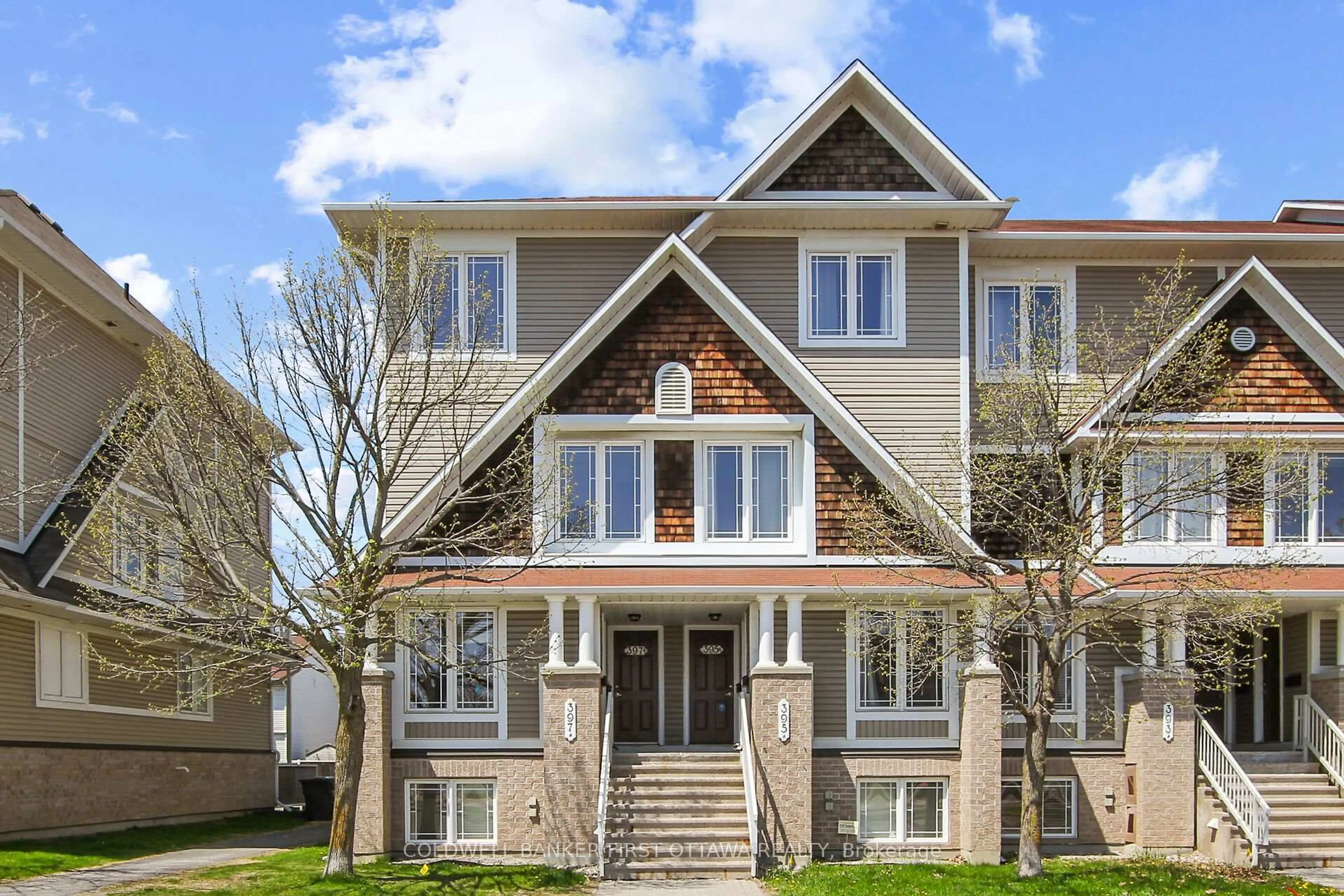 Home with brick exterior material, street for 397 CHAPMAN MILLS Dr #B, Ottawa Ontario K2J 0M7