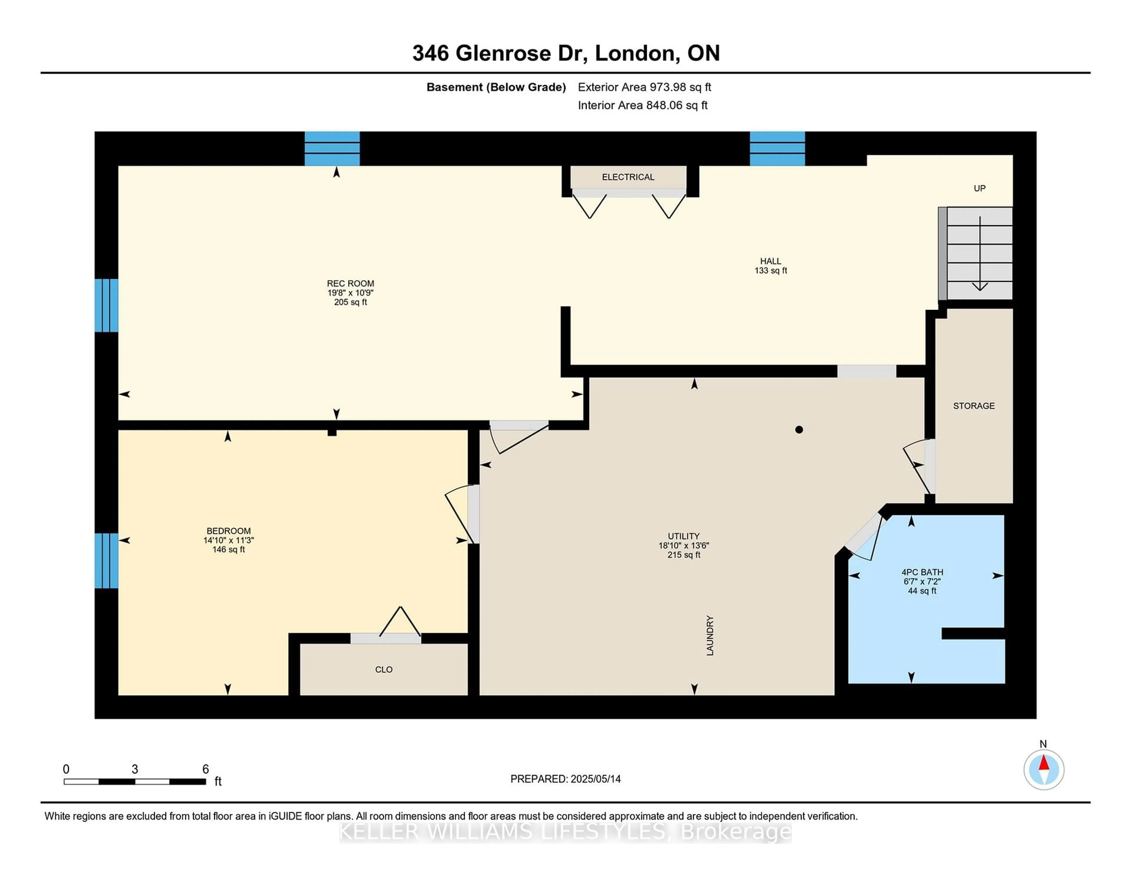 Floor plan for 346 Glenrose Dr, London South Ontario N6K 2A8