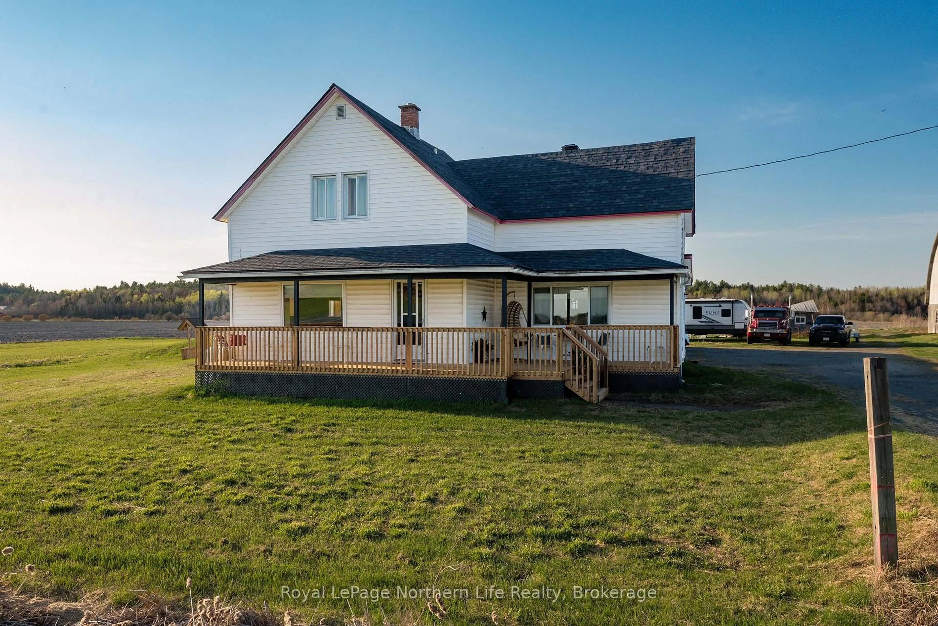 A pic from outside/outdoor area/front of a property/back of a property/a pic from drone, building for 10725 Highway 17 N/A, West Nipissing Ontario P0H 2M0