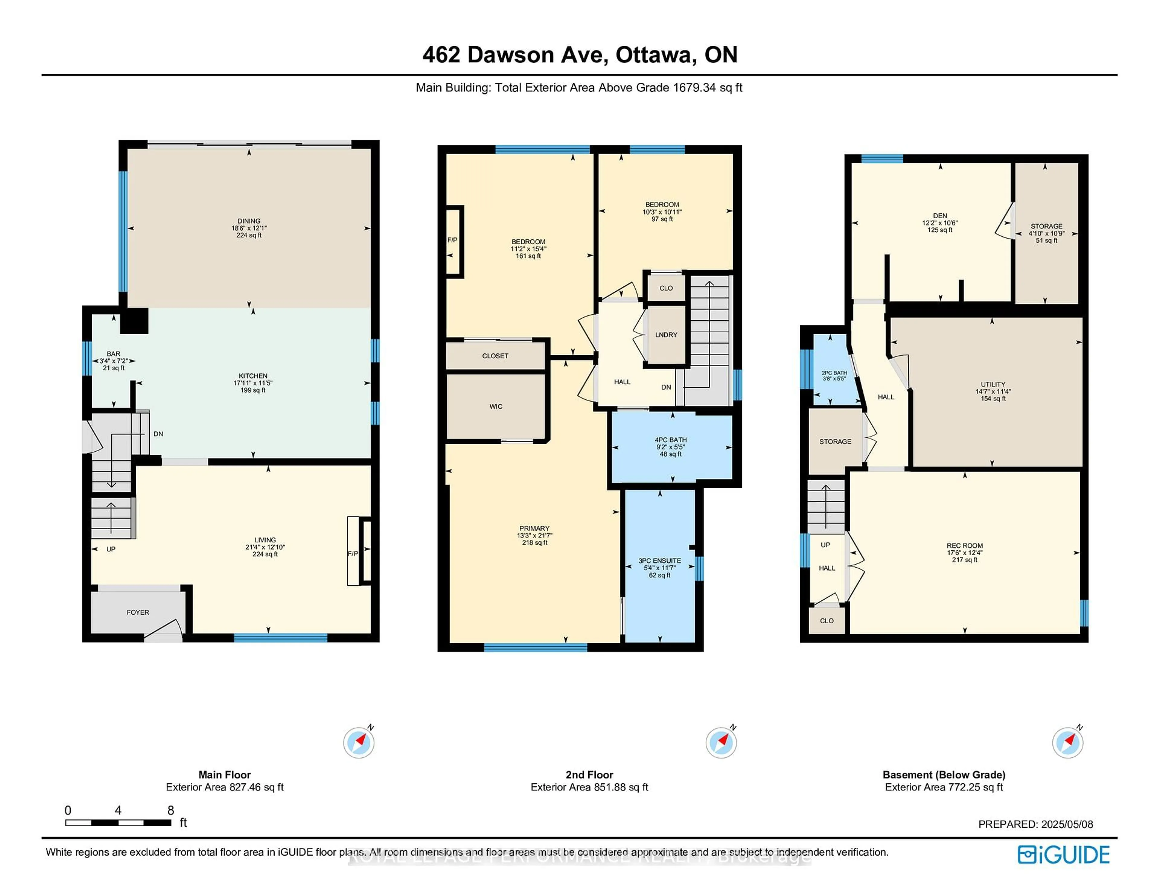 Floor plan for 462 Dawson Ave, Ottawa Ontario K1Z 5V7