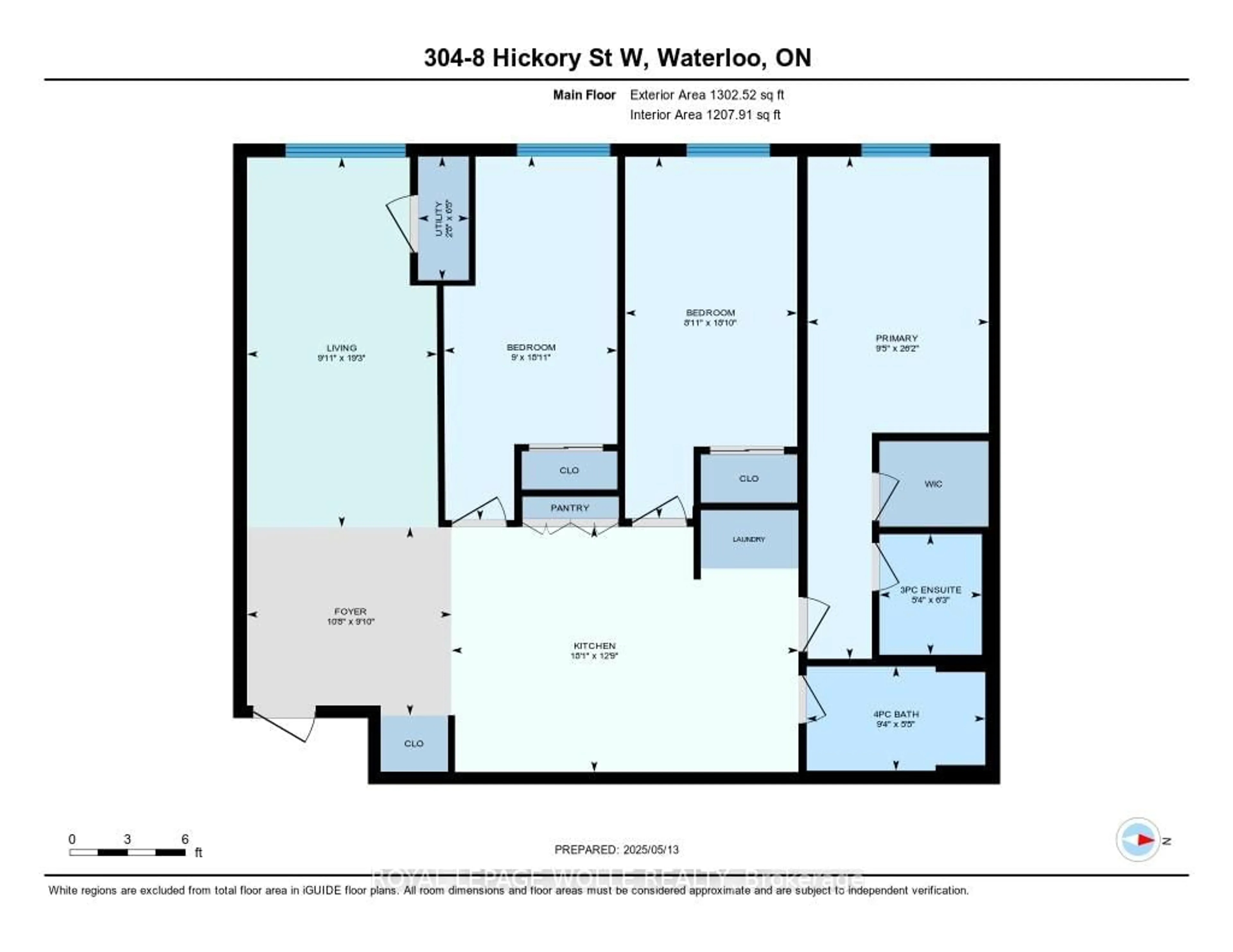 Floor plan for 8 Hickory St #304, Waterloo Ontario N2L 3H6