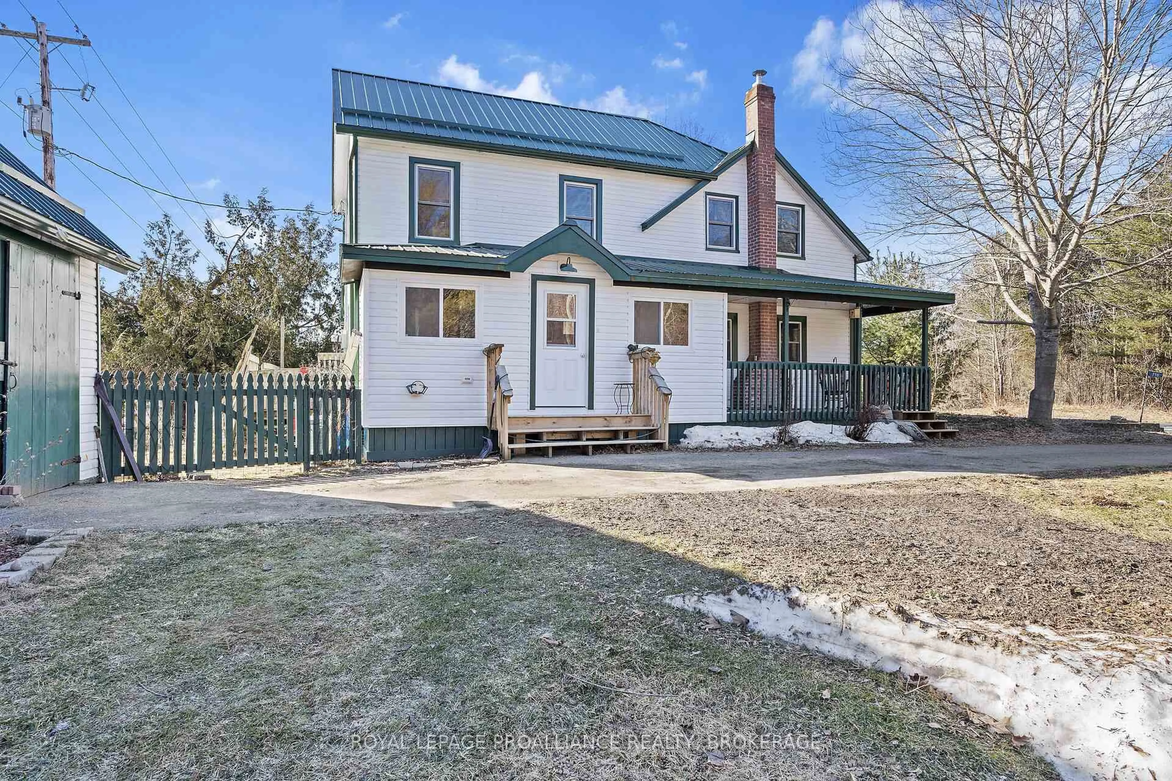 A pic from outside/outdoor area/front of a property/back of a property/a pic from drone, street for 718 Jones Falls Rd, Rideau Lakes Ontario K0G 1E0