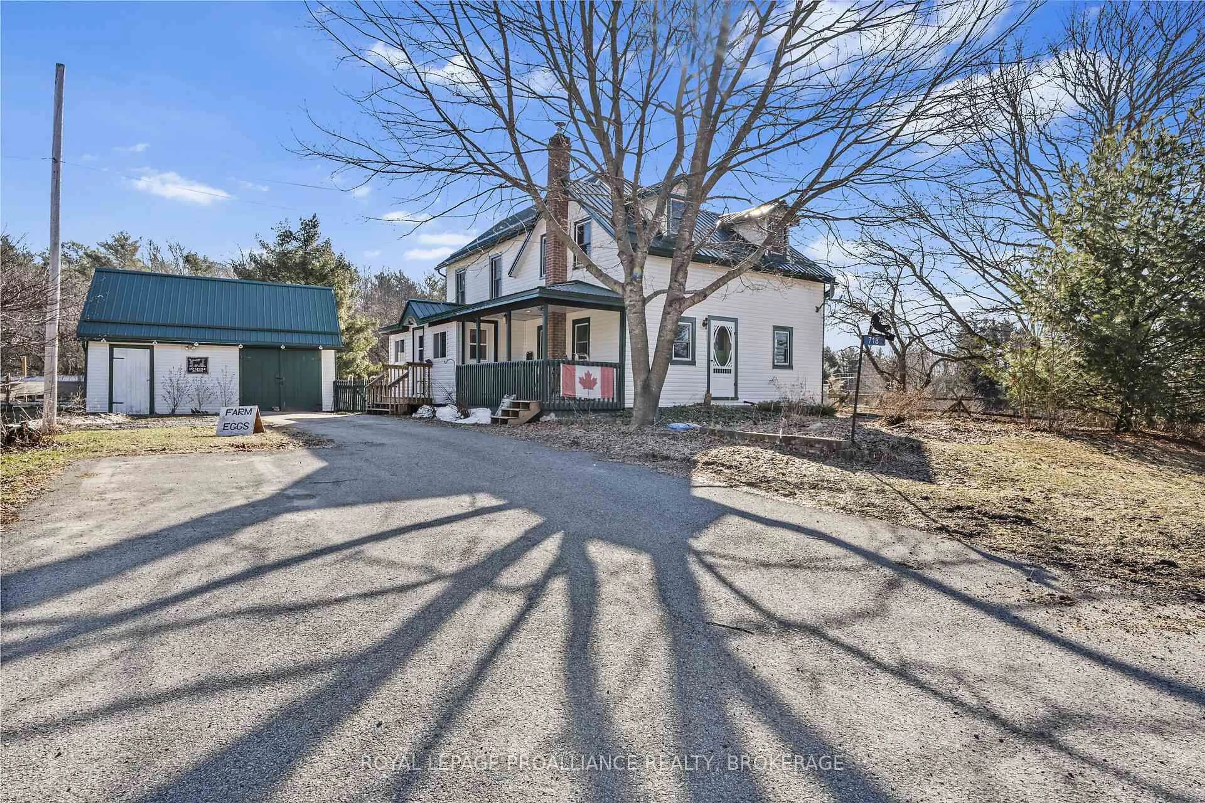 A pic from outside/outdoor area/front of a property/back of a property/a pic from drone, street for 718 Jones Falls Rd, Rideau Lakes Ontario K0G 1E0