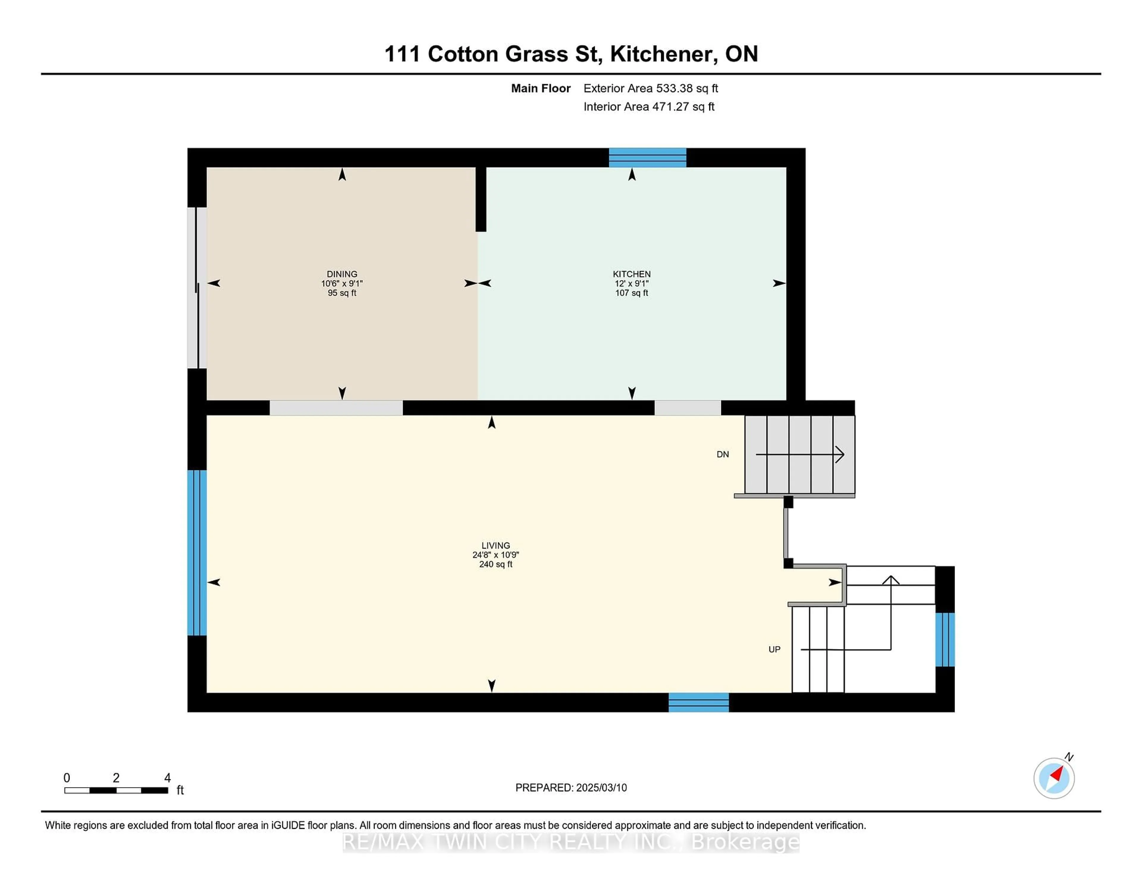 Floor plan for 111 Cotton Grass St, Kitchener Ontario N2E 3T5