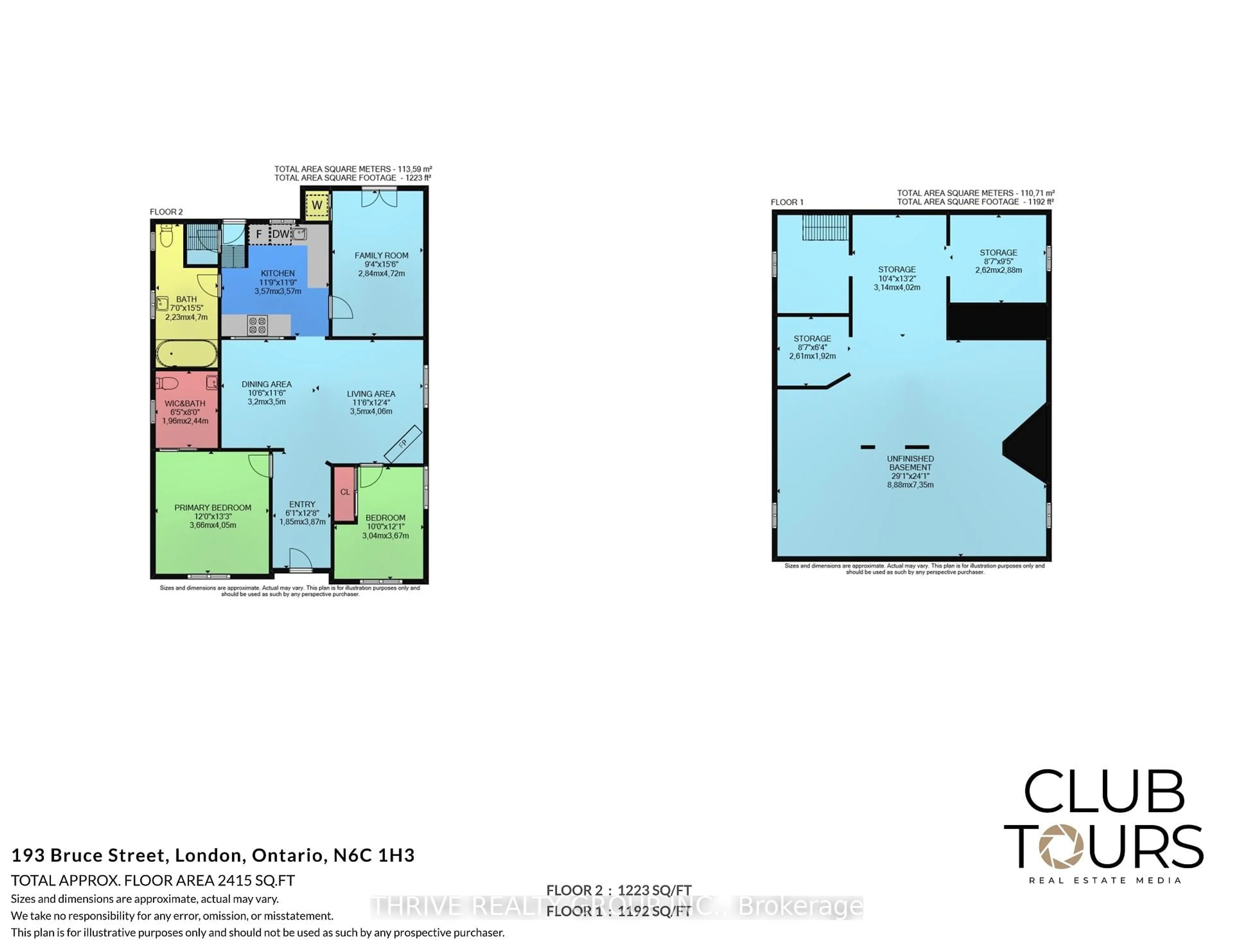 Floor plan for 193 BRUCE St, London South Ontario N6C 1H3