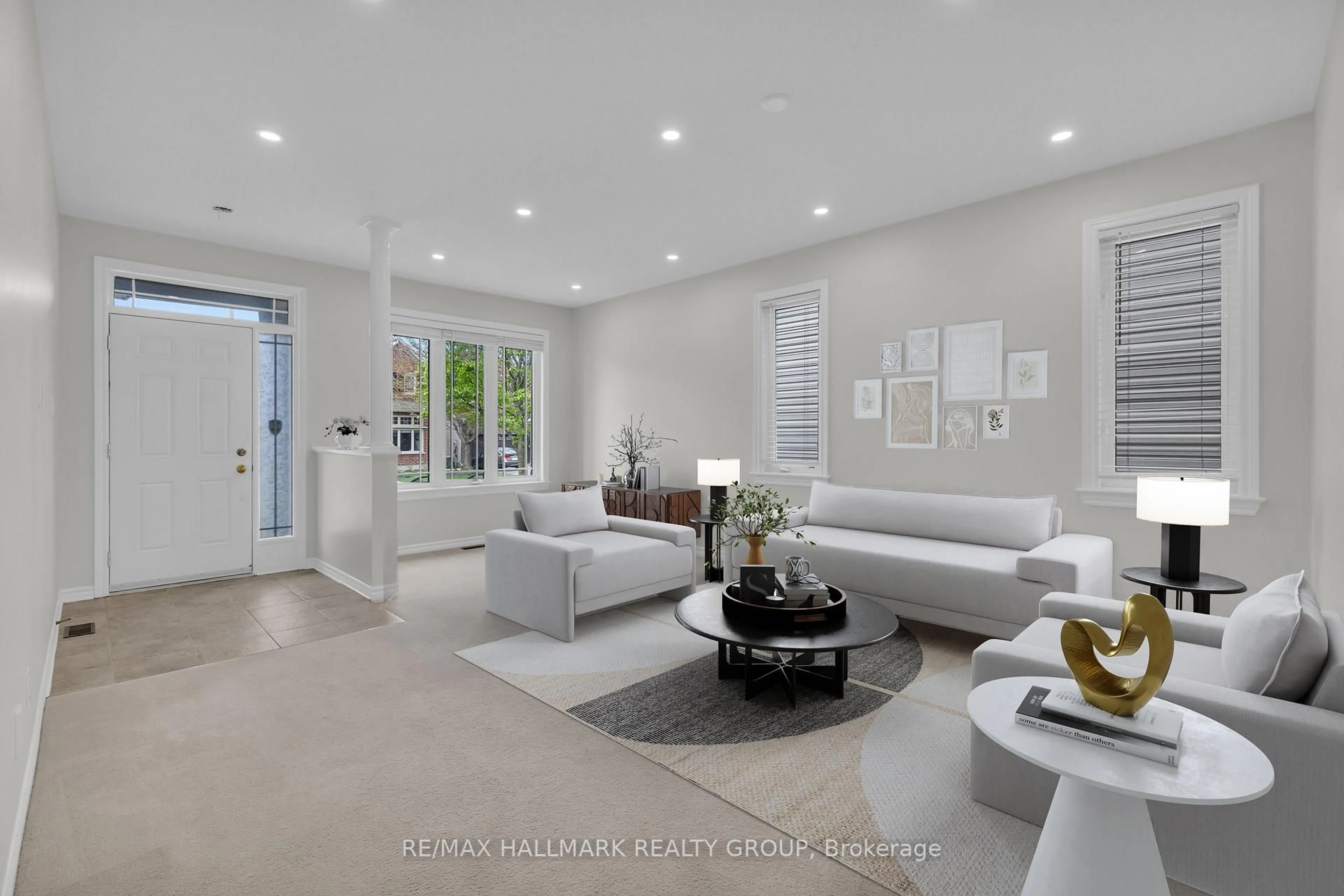 Living room with furniture, ceramic/tile floor for 297 Trail Side Circ, Ottawa Ontario K4A 5B1