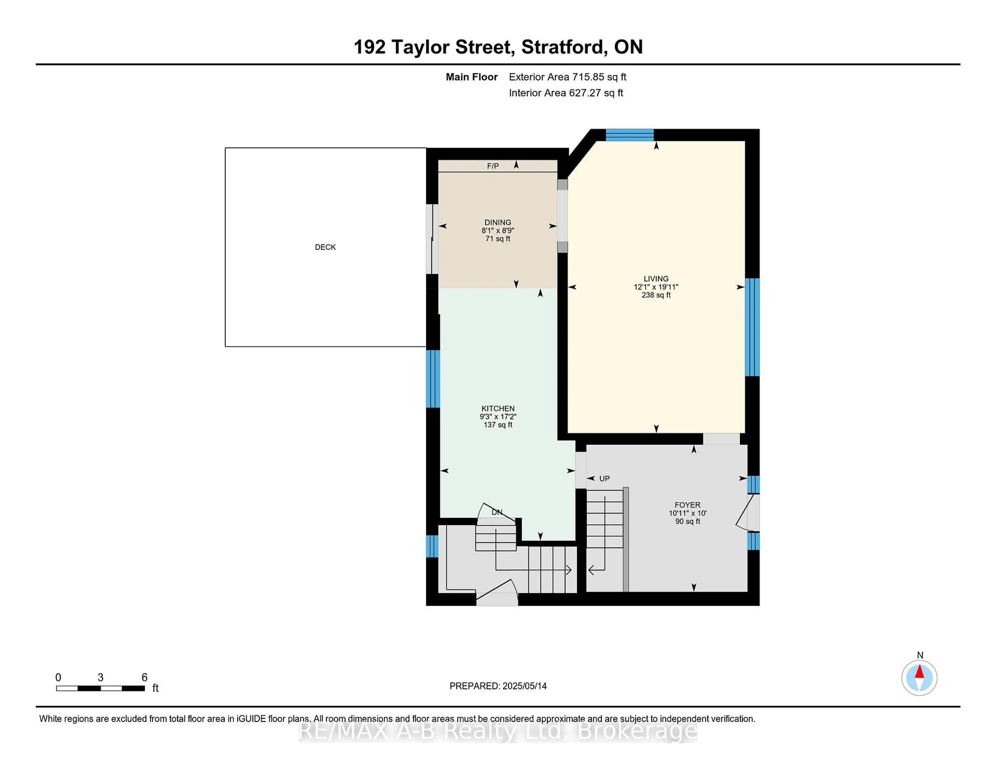 Floor plan for 192 Taylor St, Stratford Ontario N5A 4K5