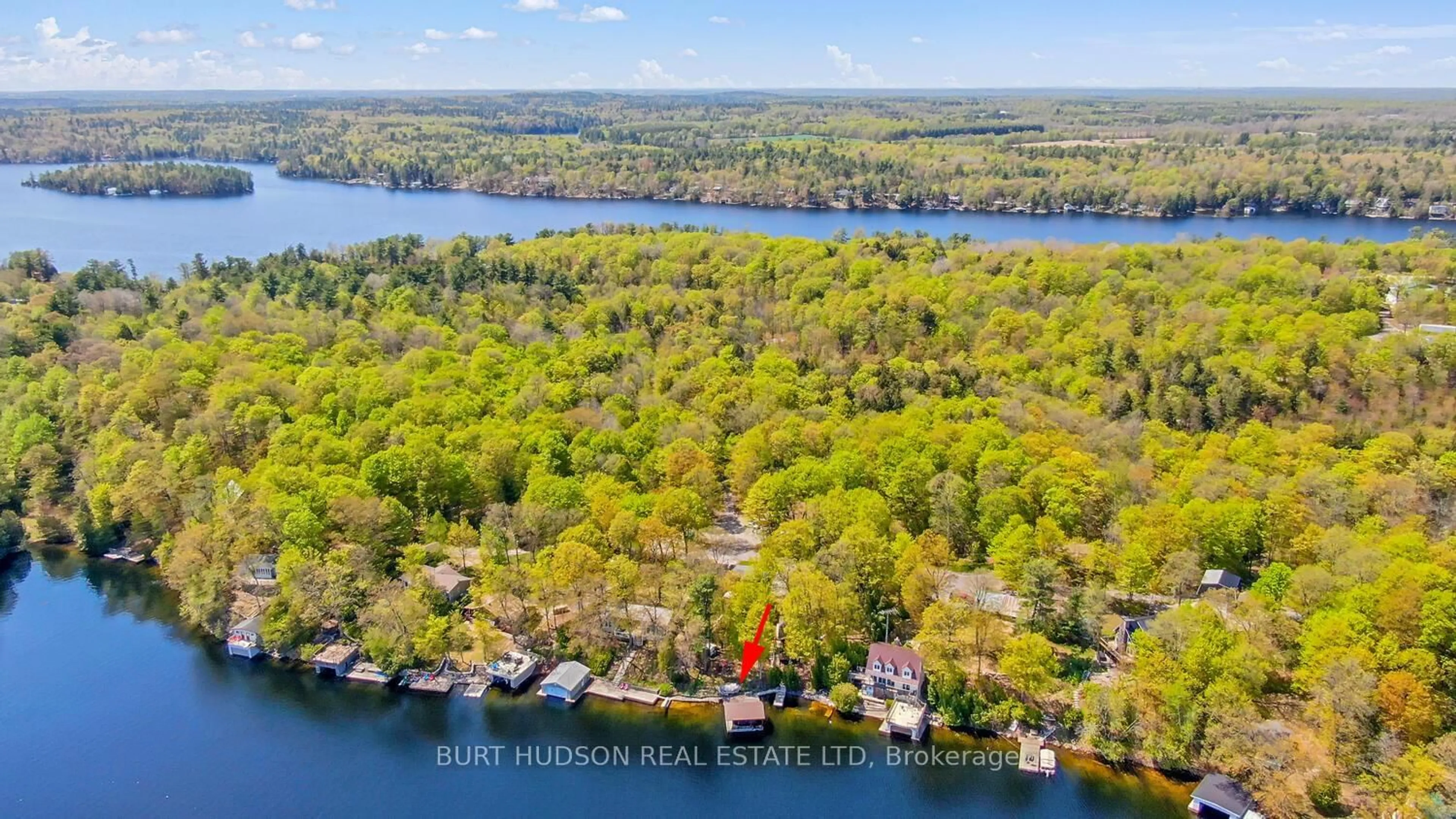 A pic from outside/outdoor area/front of a property/back of a property/a pic from drone, water/lake/river/ocean view for 911 Country Lane, Leeds and the Thousand Islands Ontario K0E 1B0