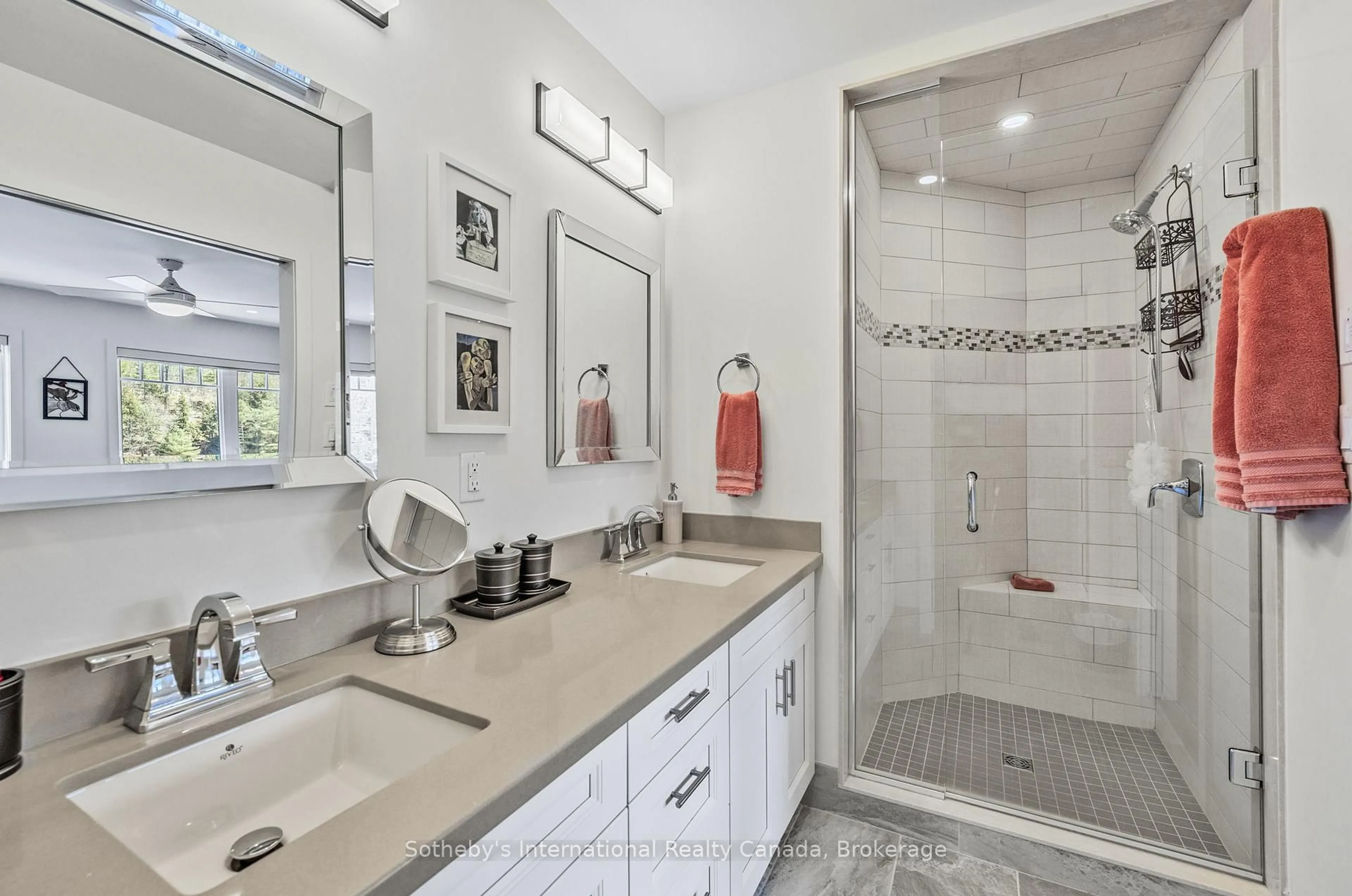 Contemporary bathroom, ceramic/tile floor for 97D Joseph St #Unit 207, Muskoka Lakes Ontario P0B 1J0
