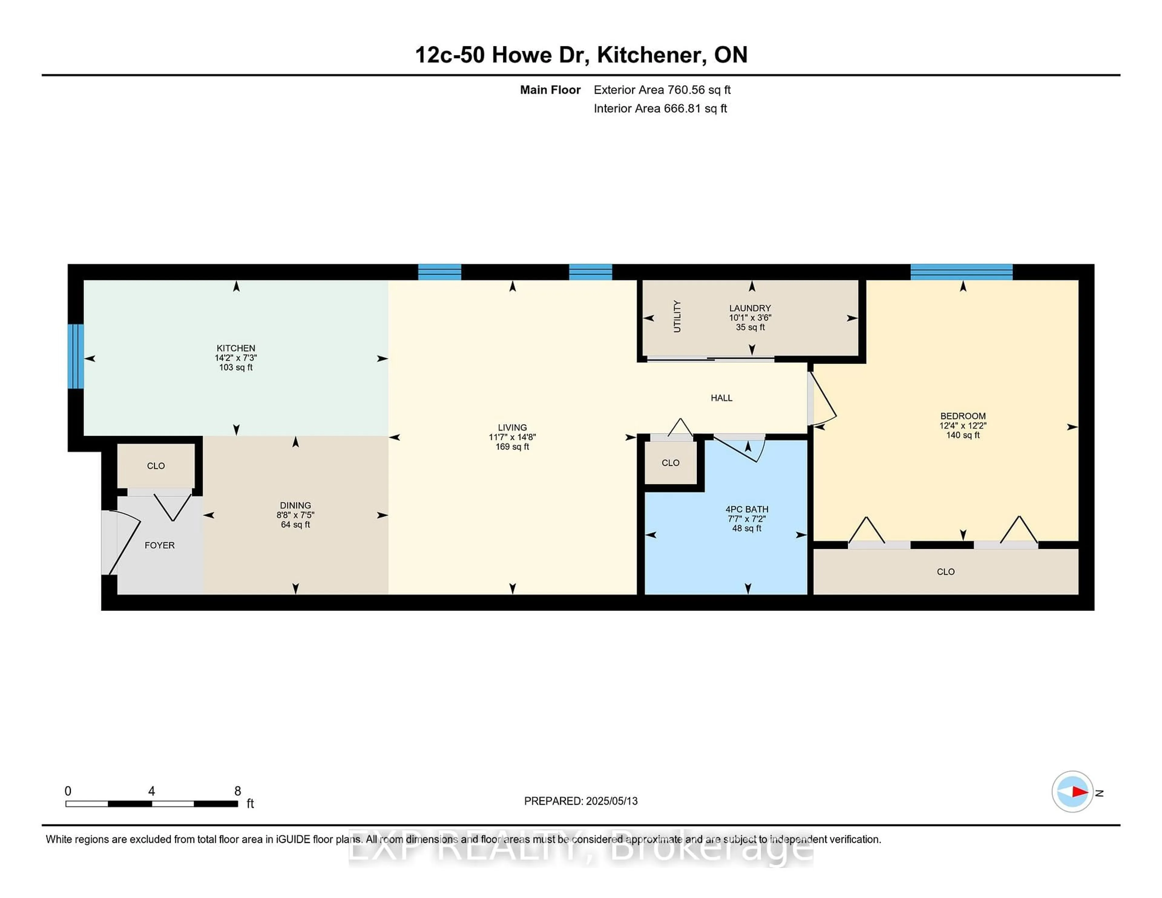 Floor plan for 50 Howe Dr #12C, Kitchener Ontario N2E 0A3
