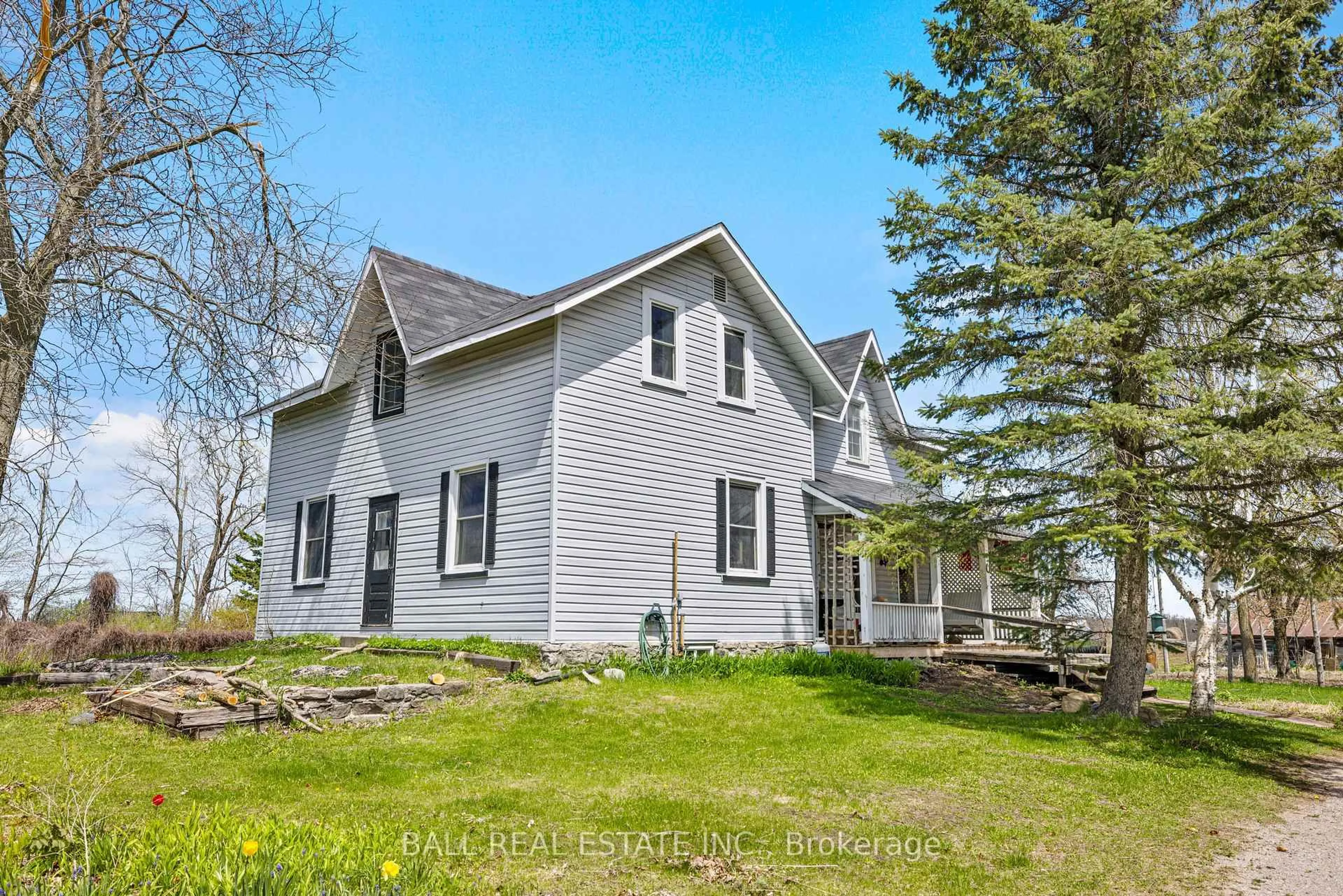 A pic from outside/outdoor area/front of a property/back of a property/a pic from drone, unknown for 589 County Road 8 N/A, Kawartha Lakes Ontario K0M 1N0