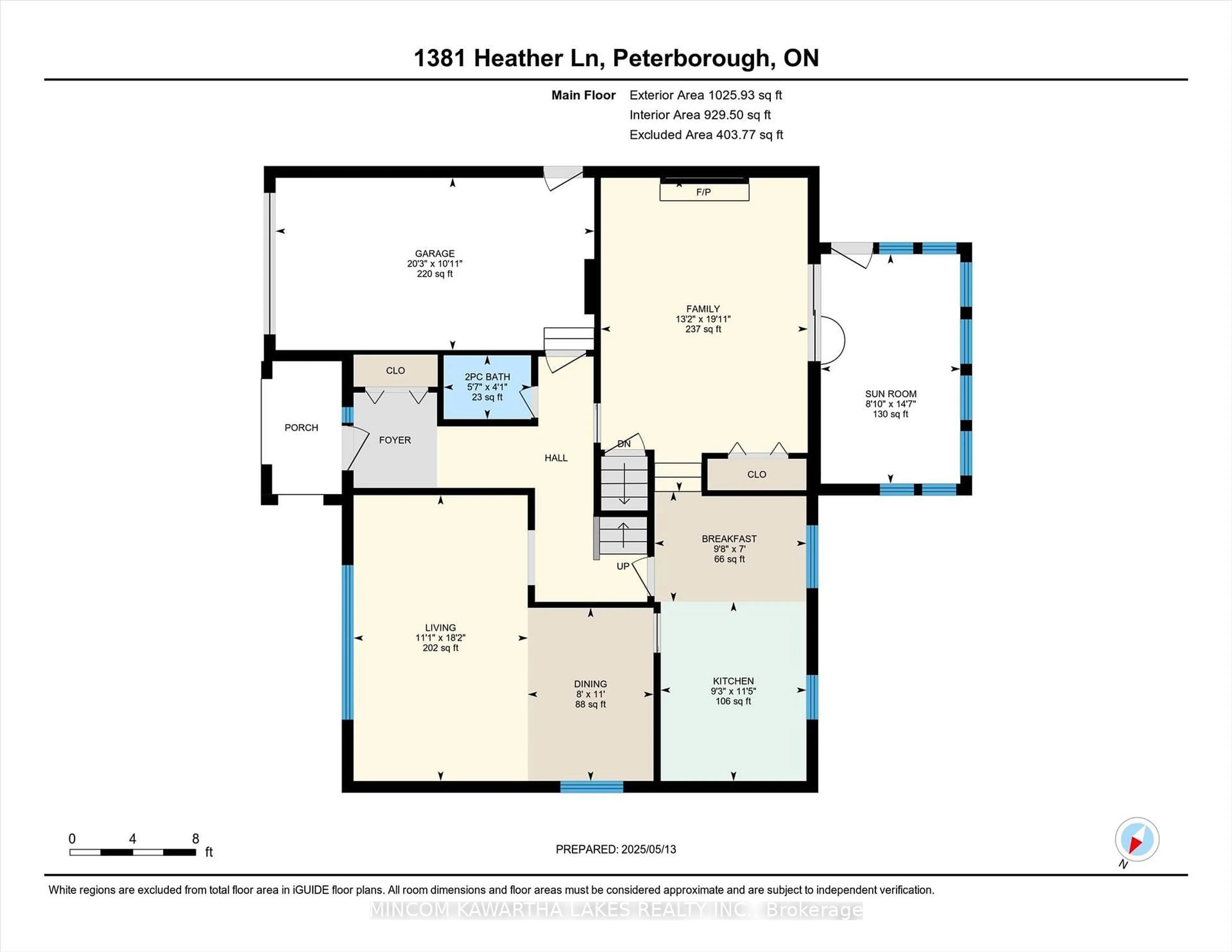 Floor plan for 1381 Heather Lane, Peterborough West Ontario K9J 7N1