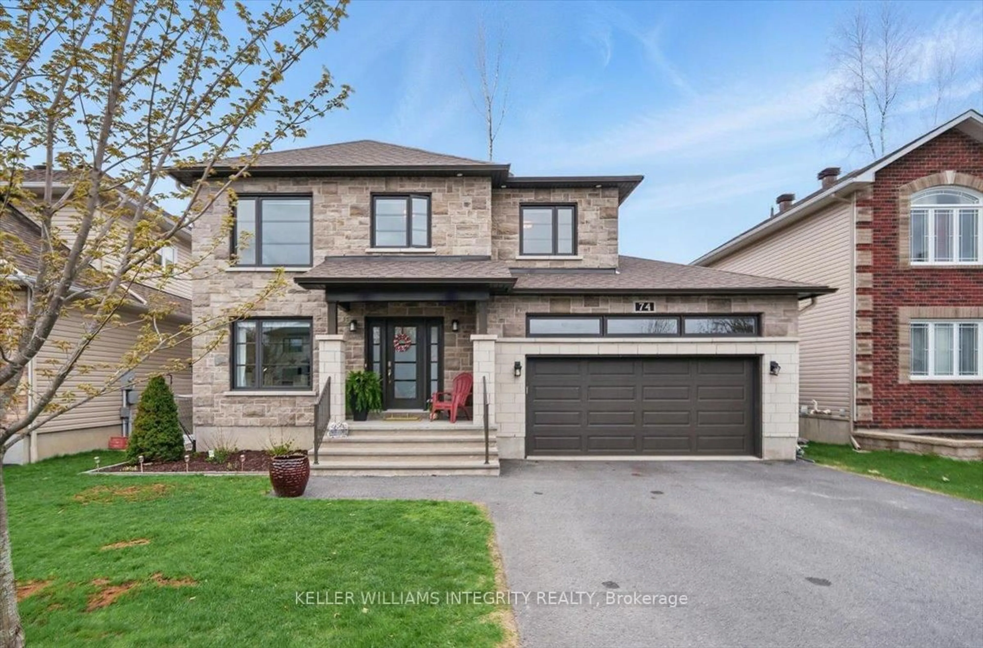 Home with brick exterior material, street for 74 Cobblestone Dr, Russell Ontario K4R 0B2