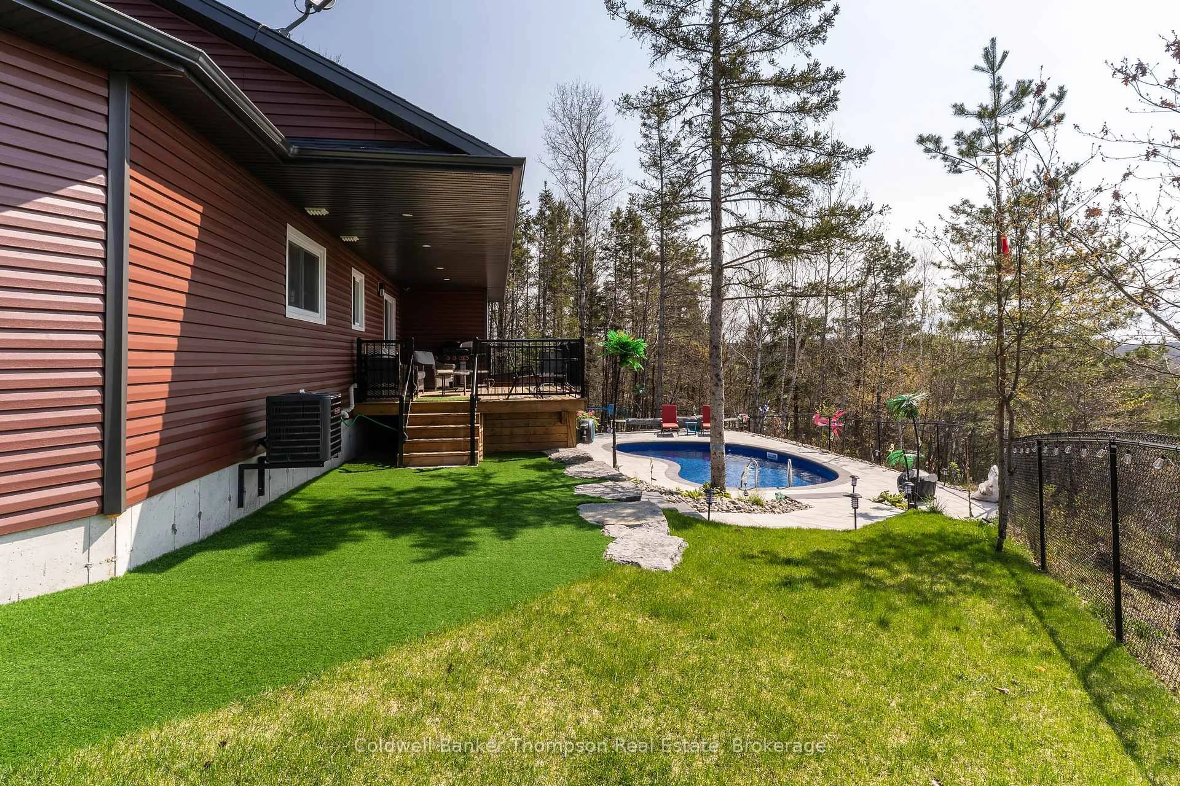 Patio, forest/trees view for 250 Main Street St, Burk's Falls Ontario P0A 1C0