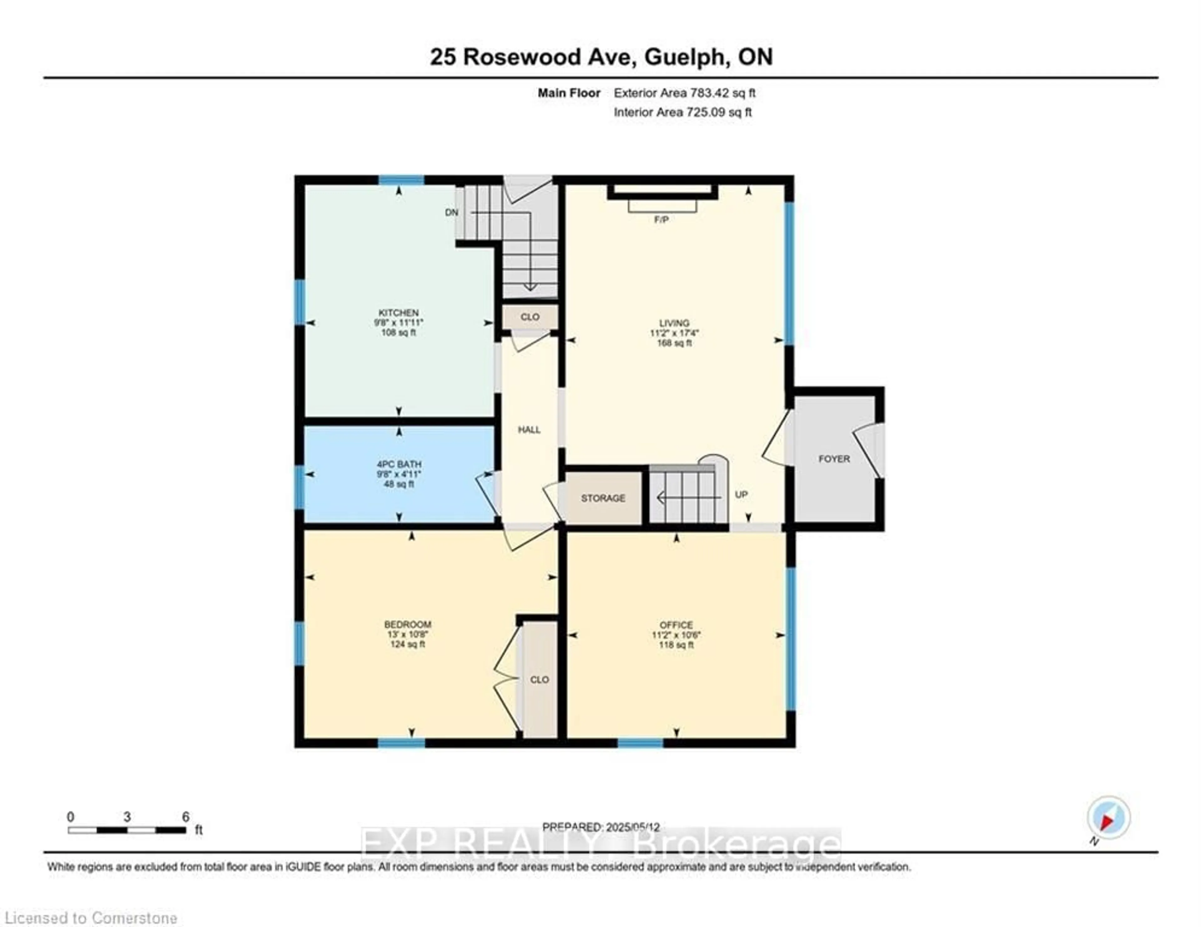 Floor plan for 25 Rosewood Ave, Guelph Ontario N1H 5Z8