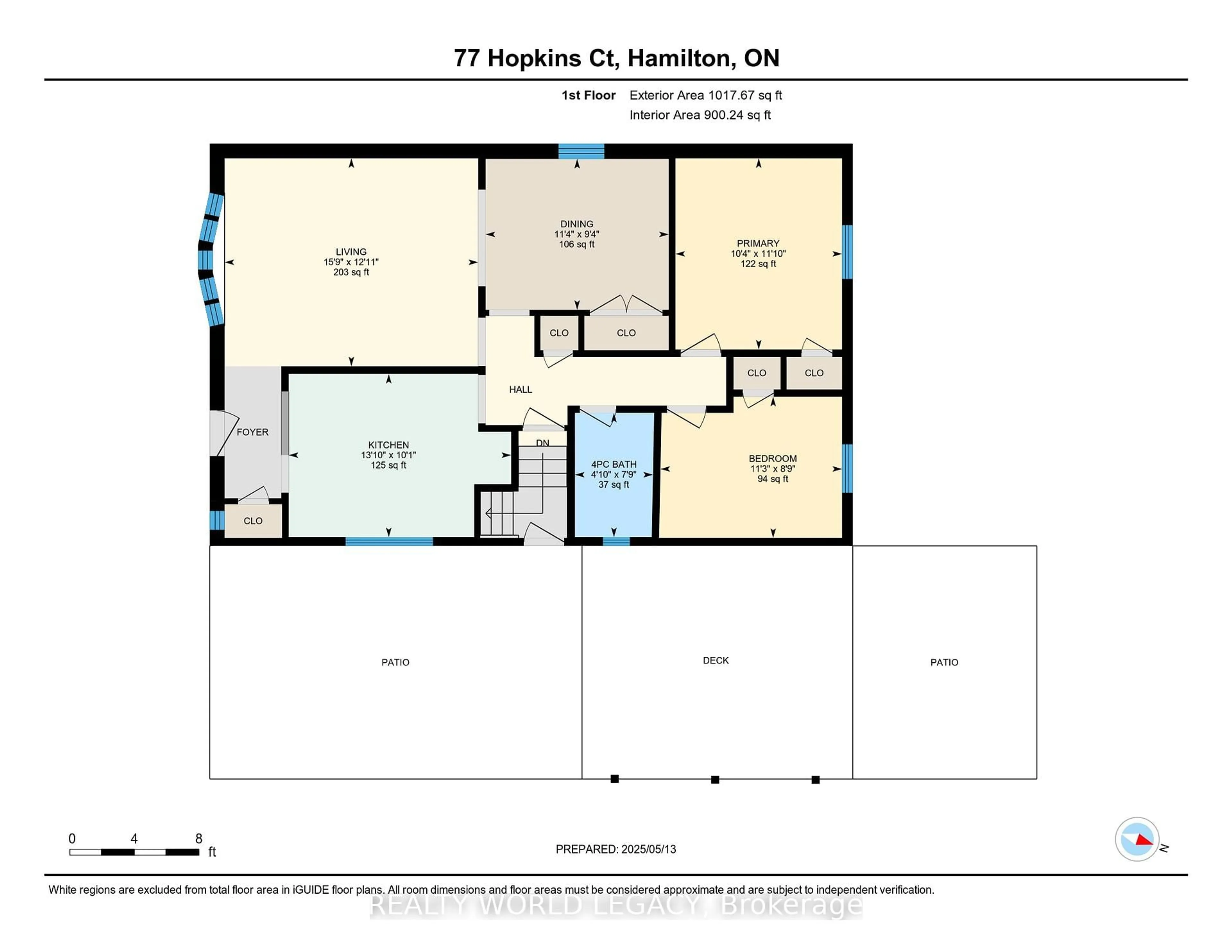 Floor plan for 77 Hopkins Crt, Hamilton Ontario L9H 5M7