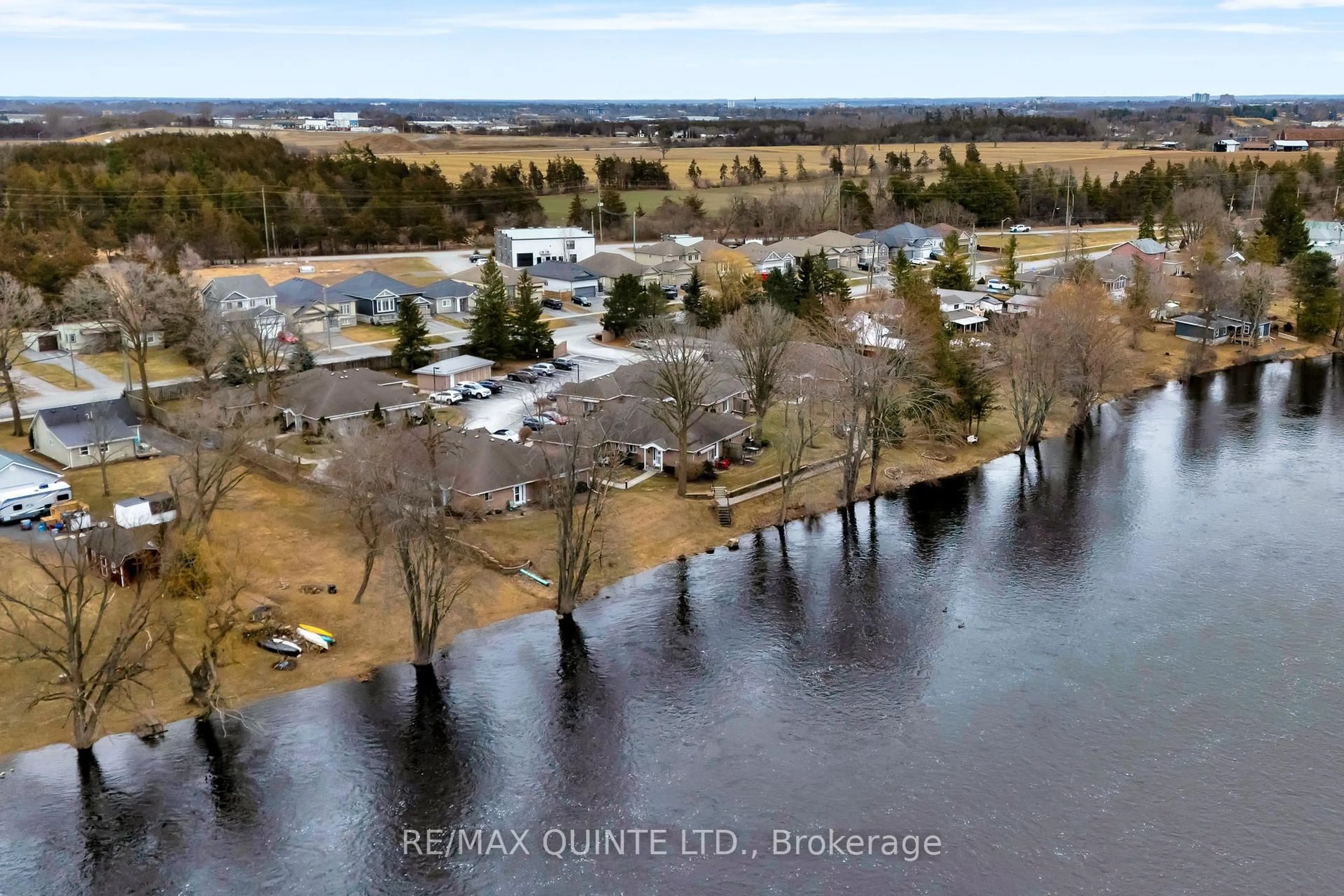 A pic from outside/outdoor area/front of a property/back of a property/a pic from drone, water/lake/river/ocean view for 351 Cannifton Rd #10, Belleville Ontario K8N 4Z6