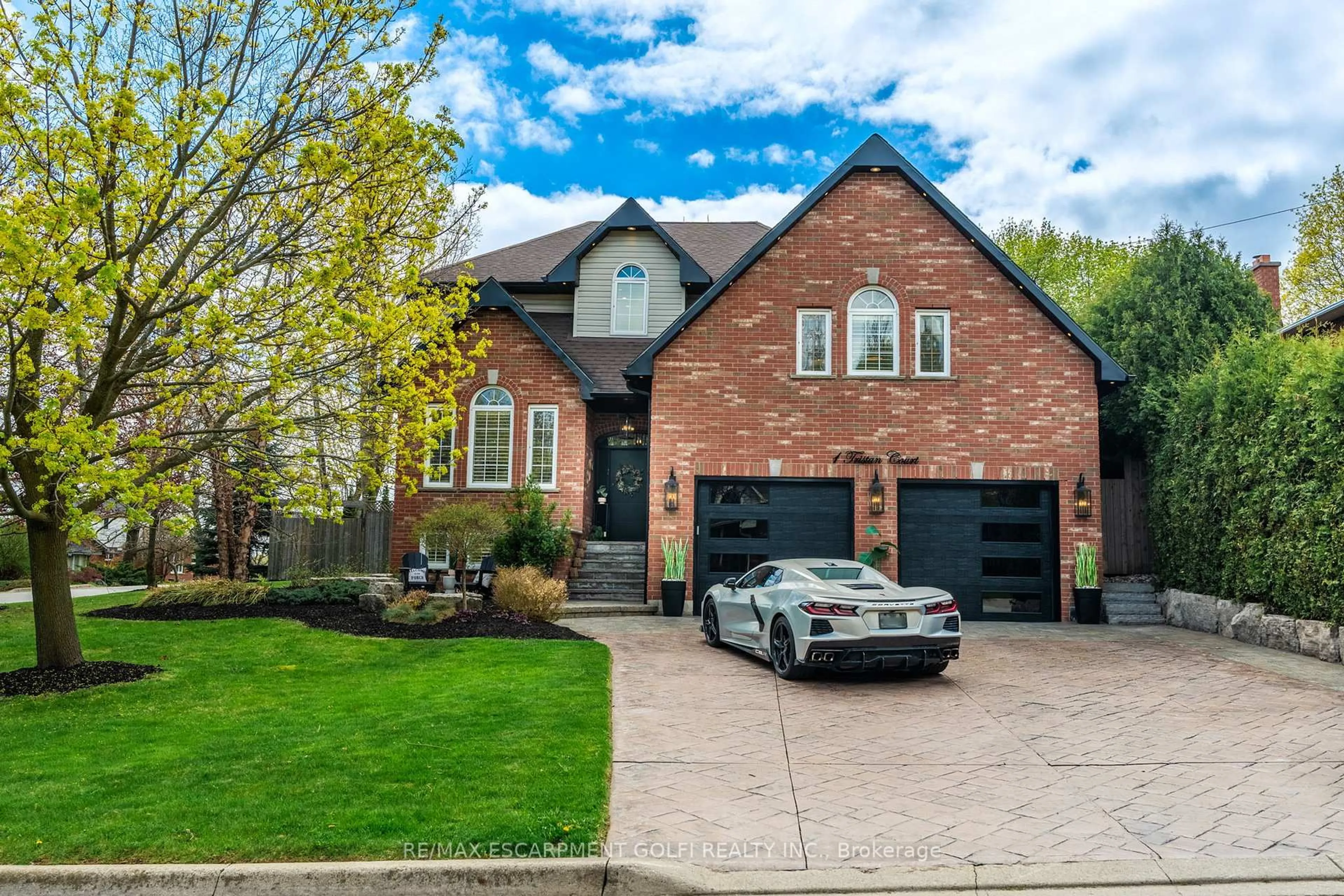 Home with brick exterior material, street for 1 Tristan Crt, Hamilton Ontario L9H 7G7