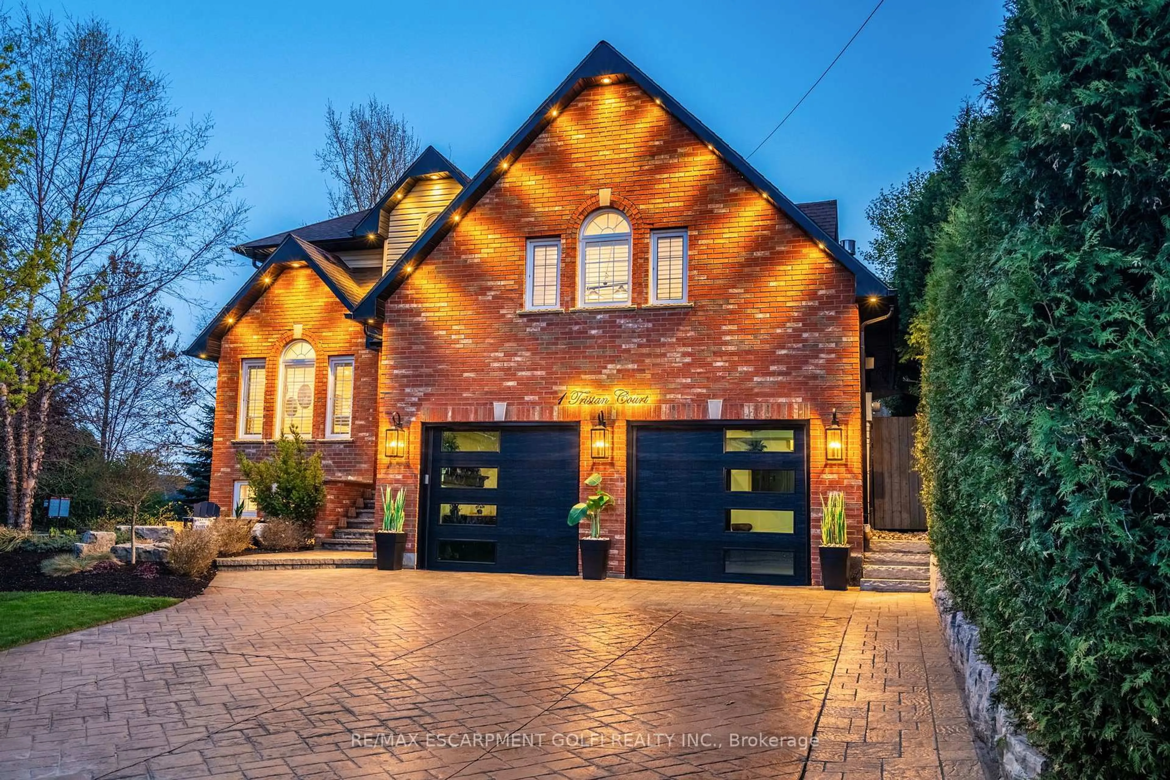 Home with brick exterior material, street for 1 Tristan Crt, Hamilton Ontario L9H 7G7