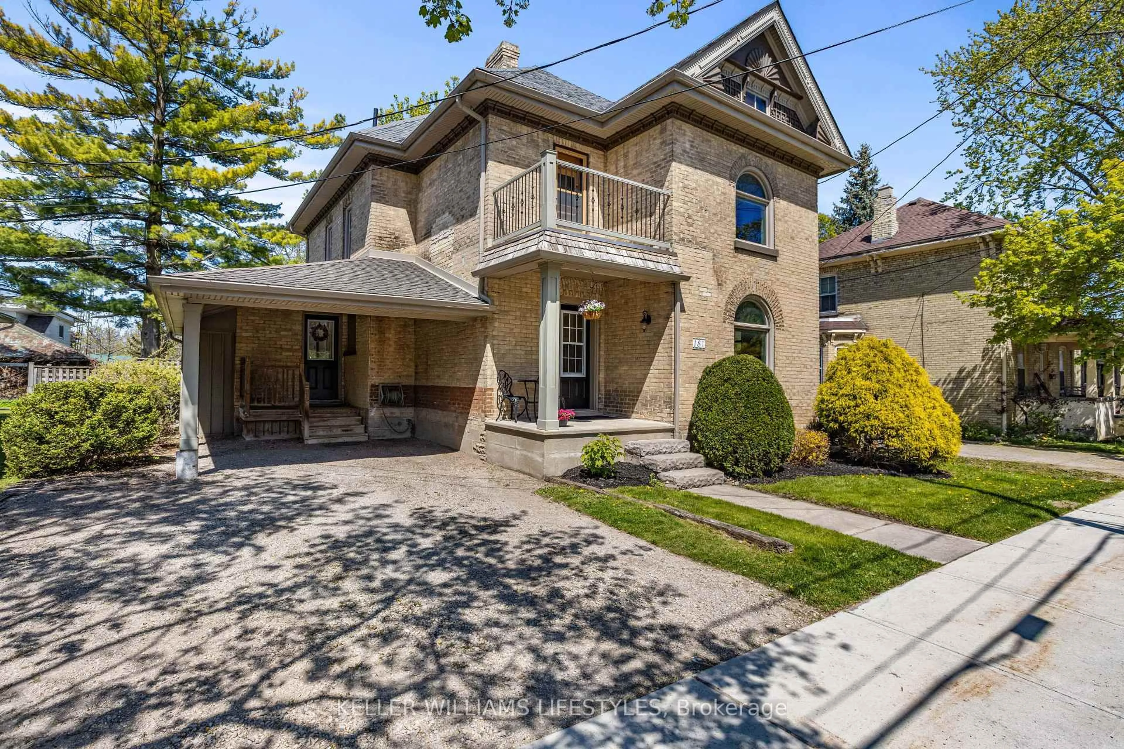 Home with brick exterior material, street for 181 Parkhill Main St, North Middlesex Ontario N0M 2K0