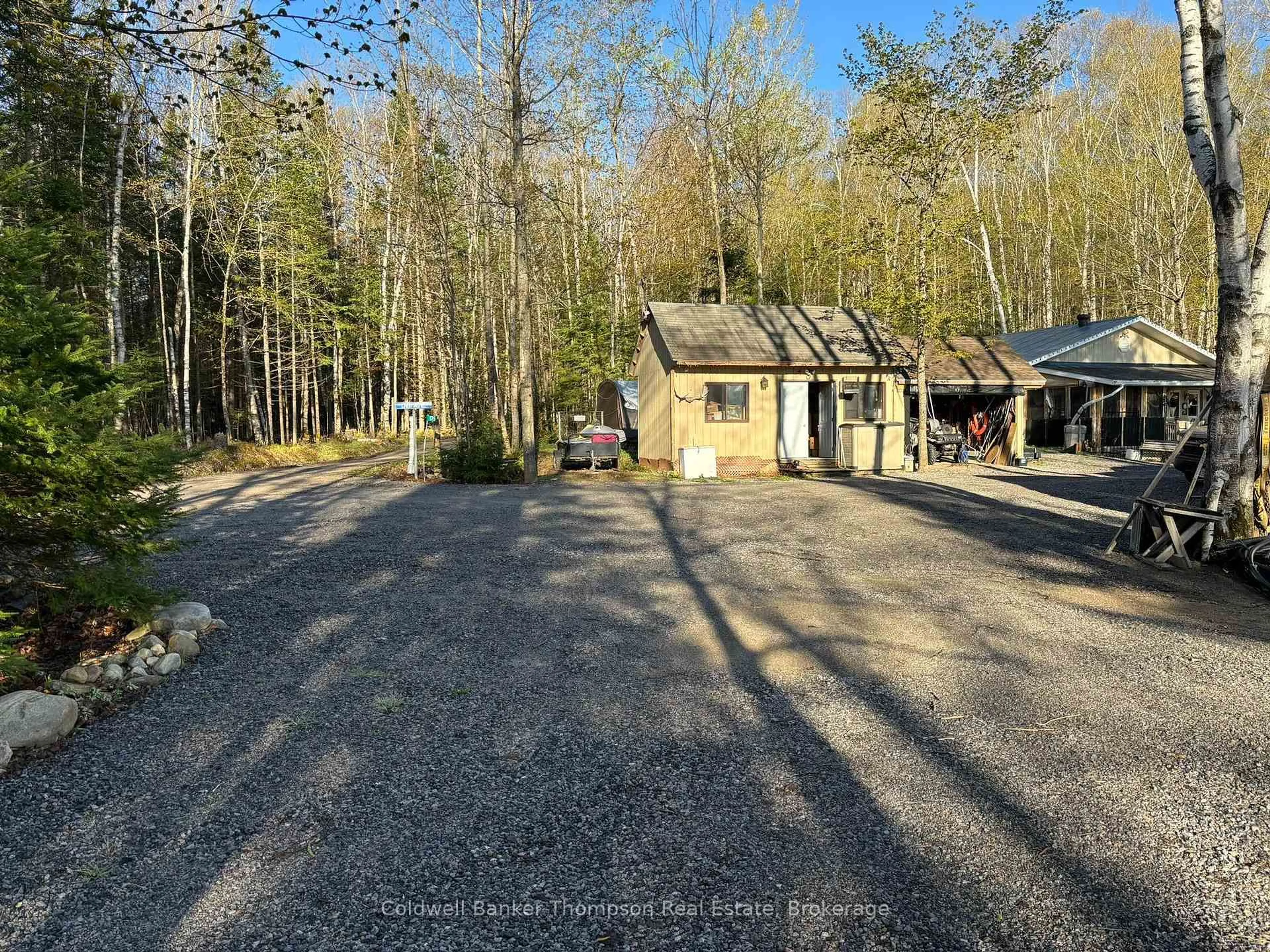 A pic from outside/outdoor area/front of a property/back of a property/a pic from drone, forest/trees view for 175 West Point Dr, Armour Ontario P0A 1C0