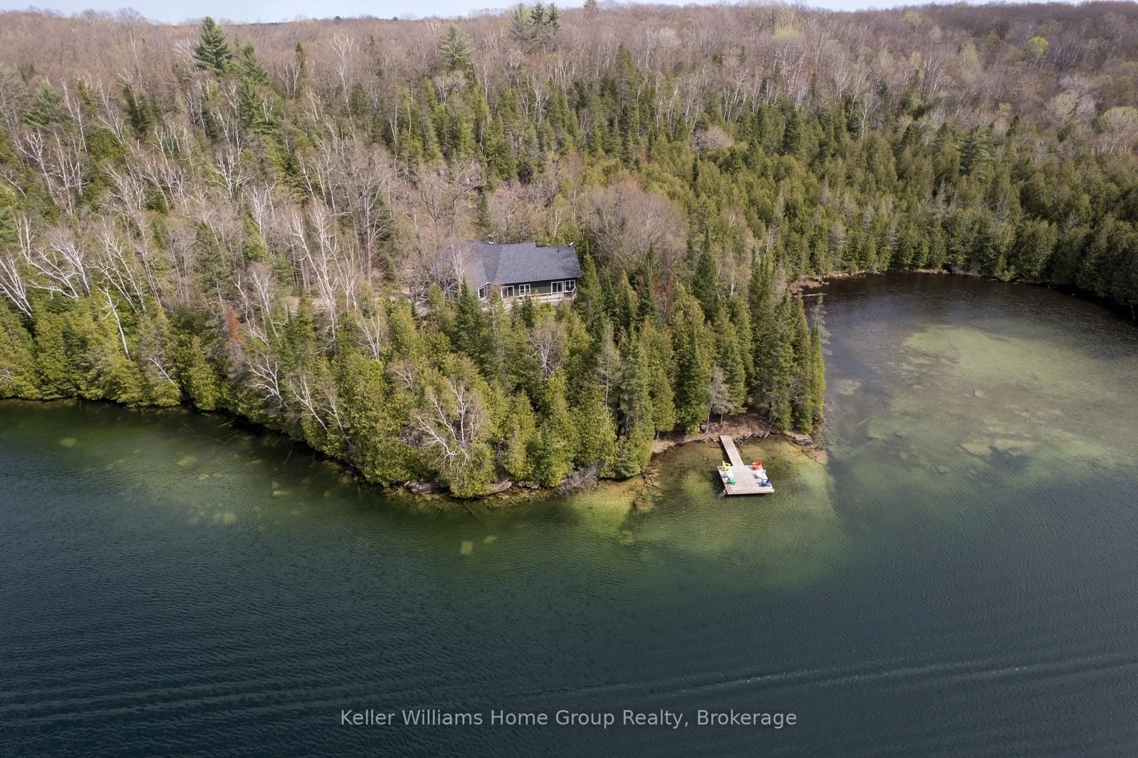 A pic from outside/outdoor area/front of a property/back of a property/a pic from drone, water/lake/river/ocean view for 124 NELSON Dr, Bancroft Ontario K0L 1C0