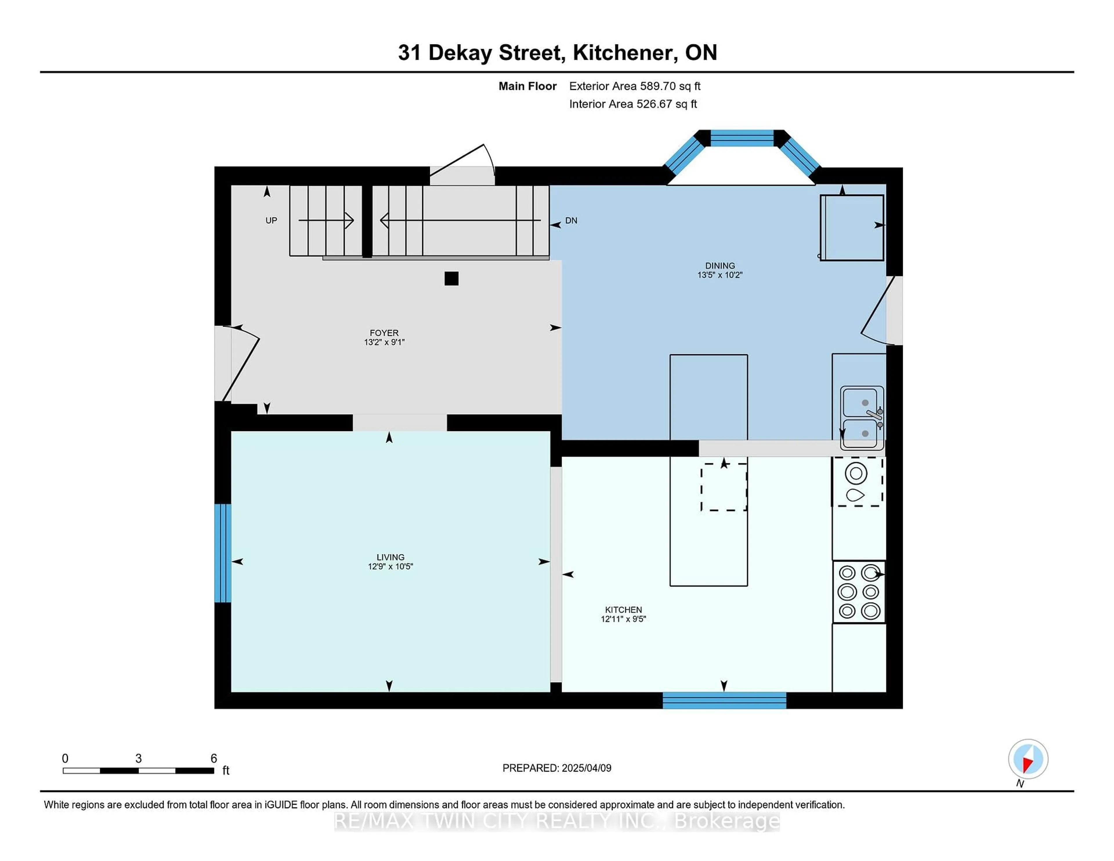 Floor plan for 31 Dekay St, Waterloo Ontario N2H 3T4