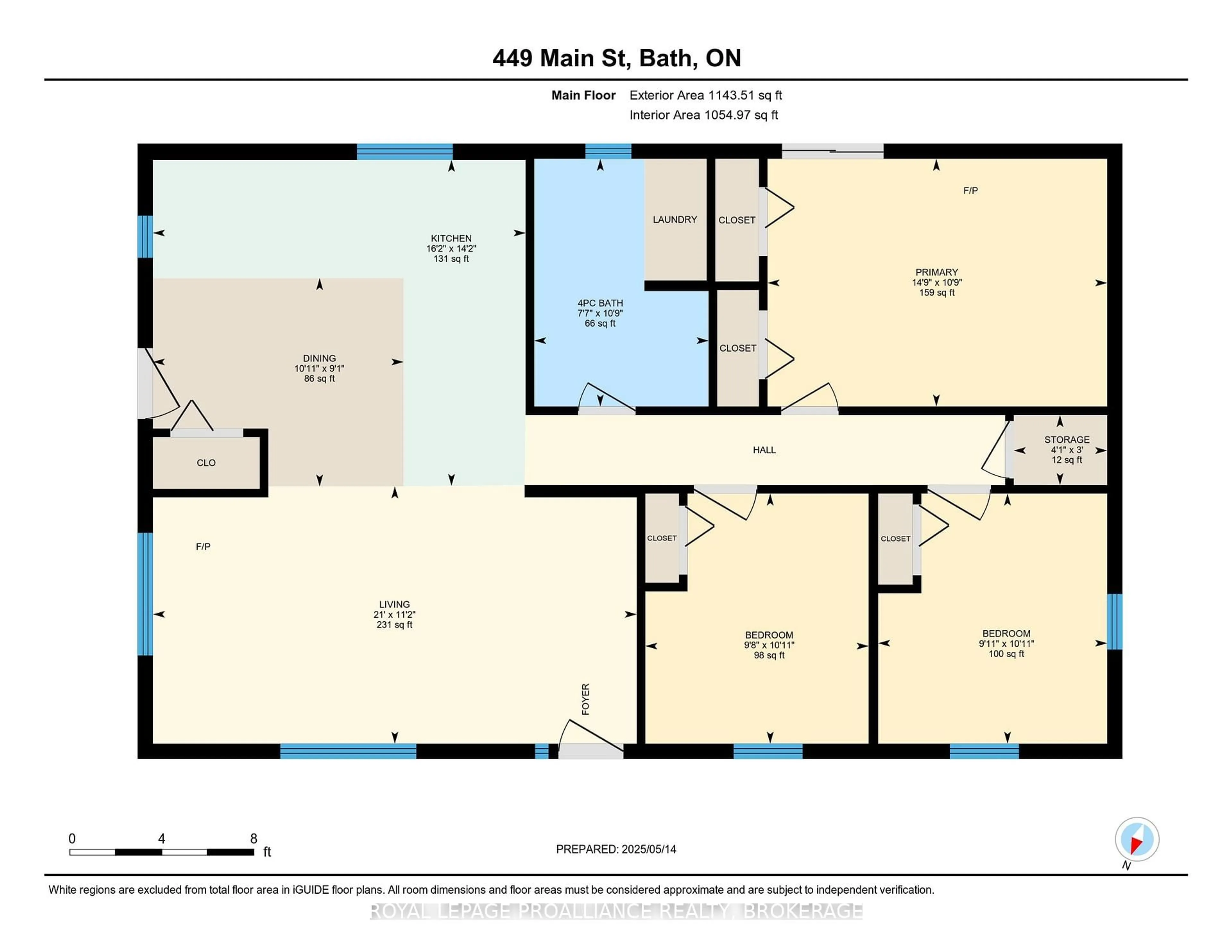 Floor plan for 449 Main St, Bath Ontario K0H 1G0