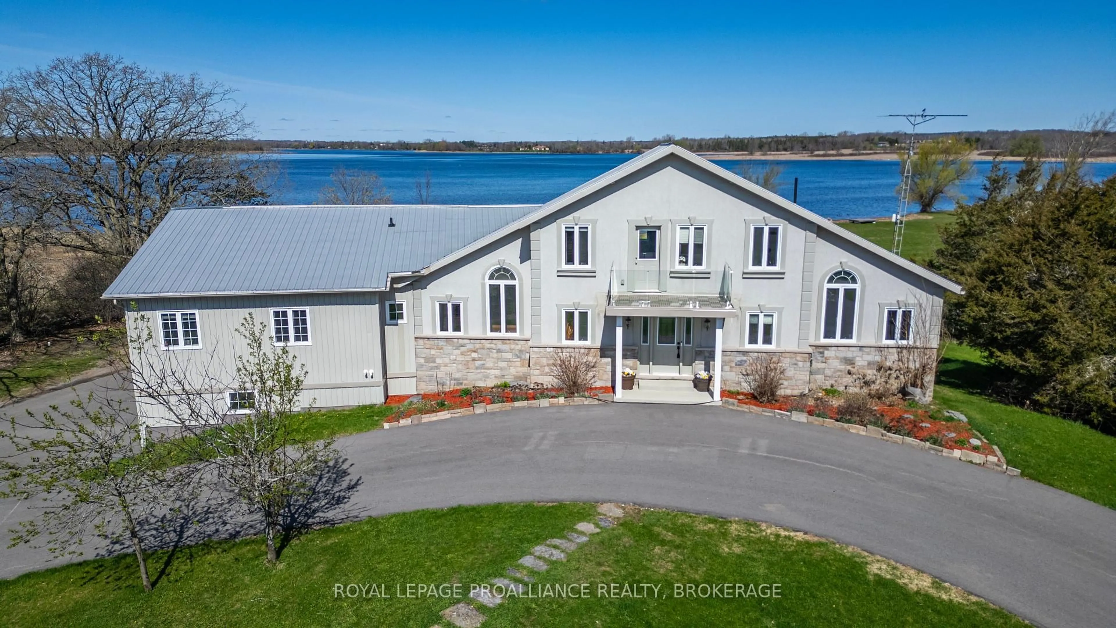 A pic from outside/outdoor area/front of a property/back of a property/a pic from drone, water/lake/river/ocean view for 1333 County Road 9 N/A, Napanee Ontario K7R 3K8