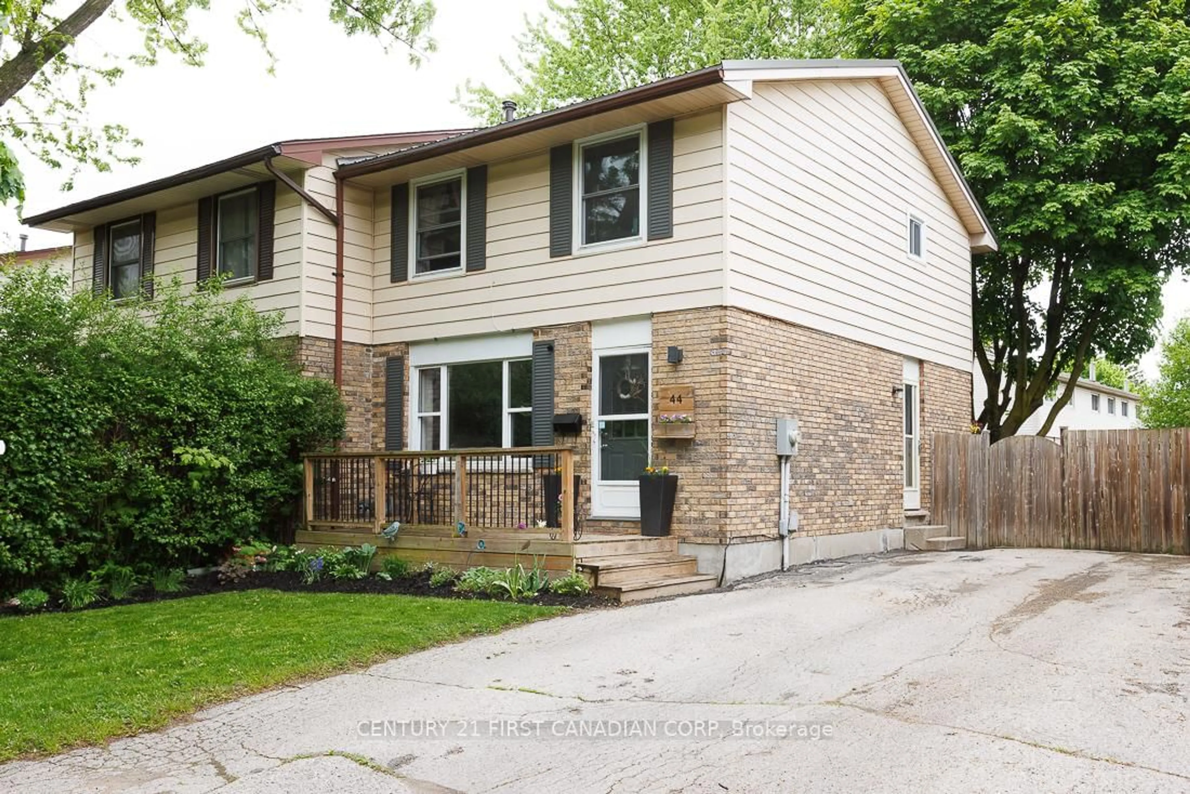 Home with brick exterior material, street for 44 Sasha Cres, London South Ontario N6E 2M5