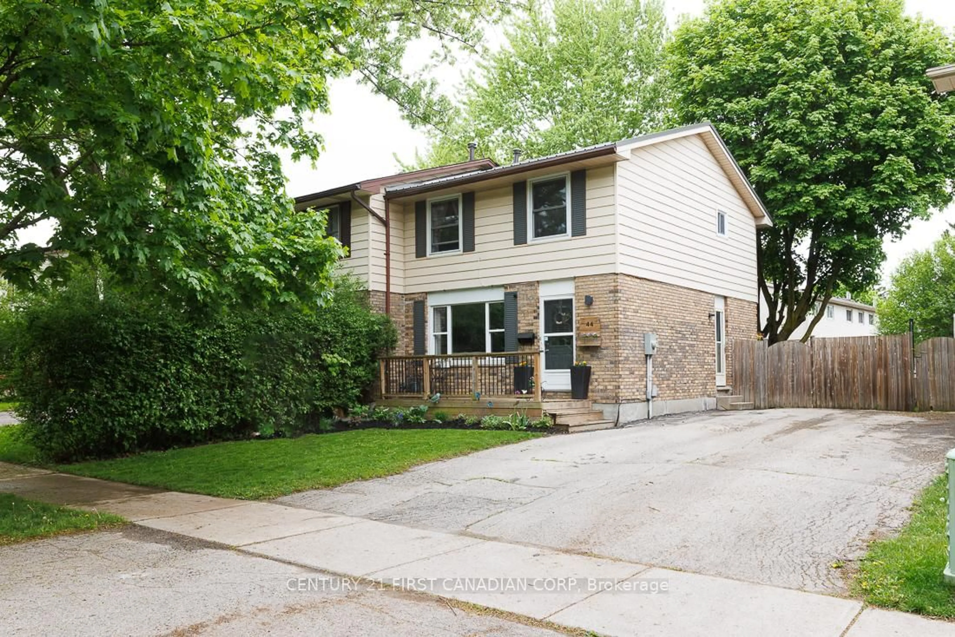 Home with brick exterior material, street for 44 Sasha Cres, London South Ontario N6E 2M5