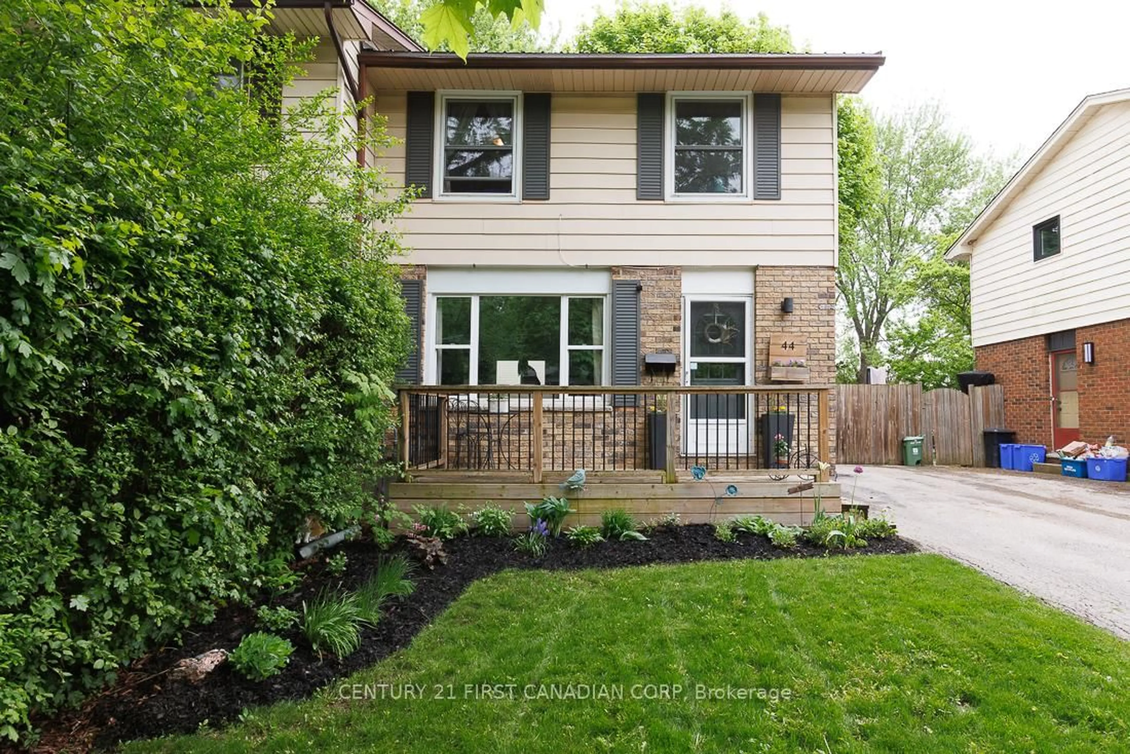 Home with brick exterior material, street for 44 Sasha Cres, London South Ontario N6E 2M5