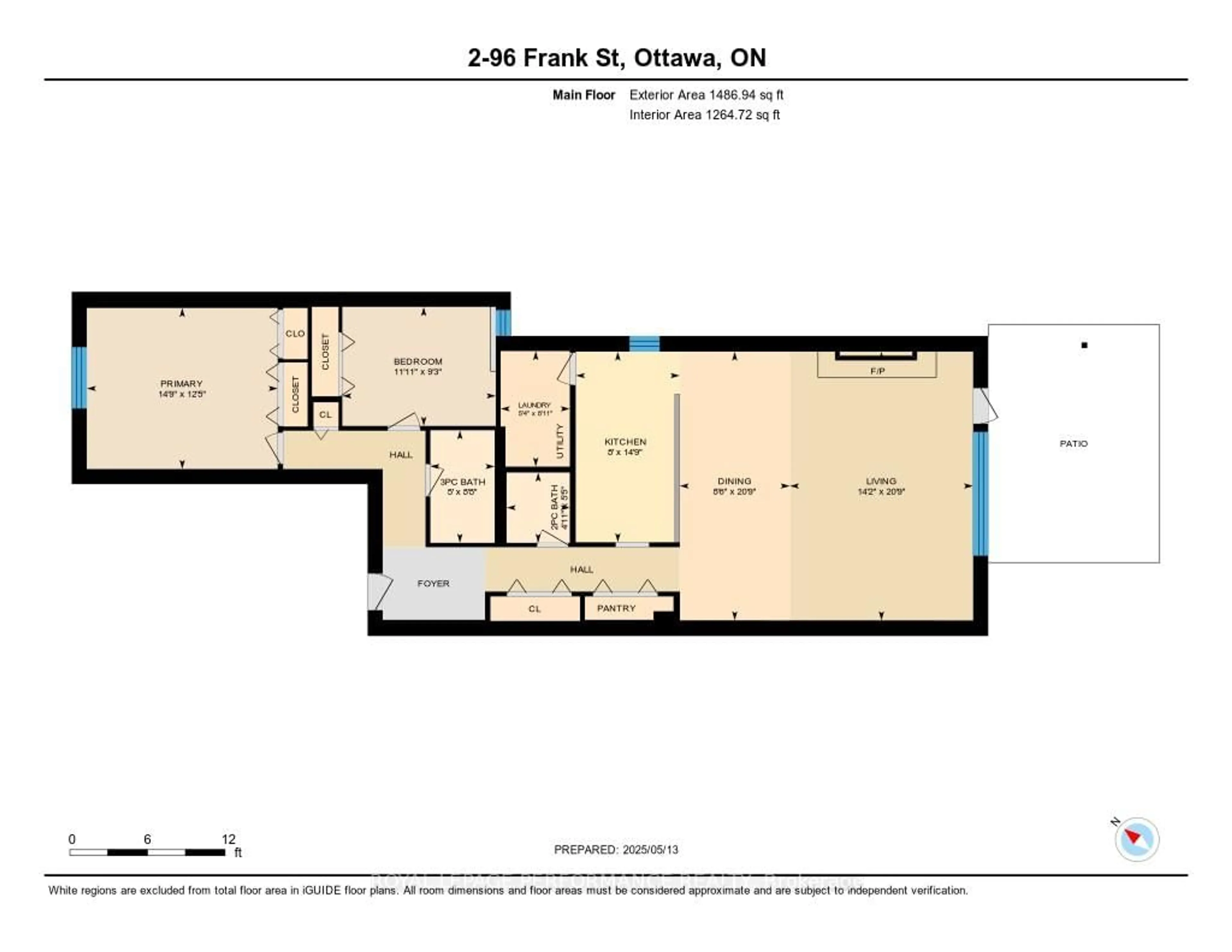 Floor plan for 96 Frank St #2, Ottawa Ontario K2P 0X2