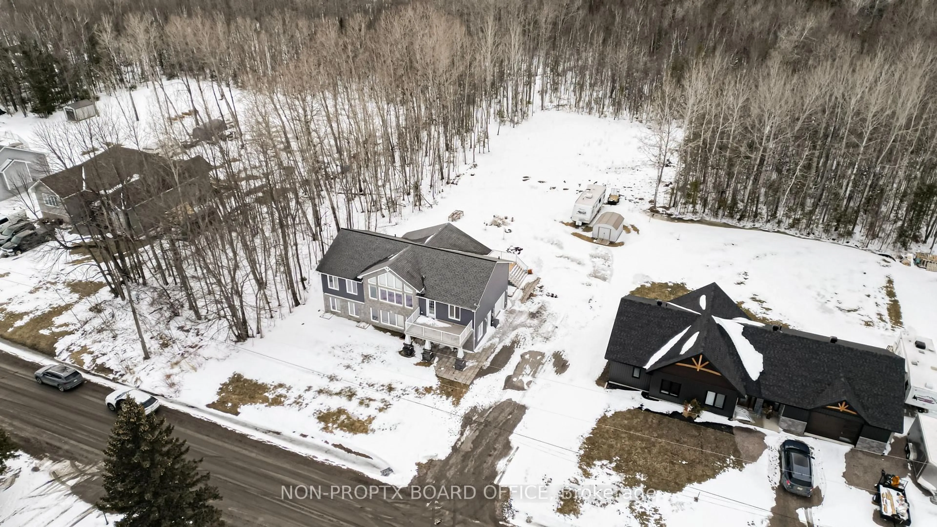 A pic from outside/outdoor area/front of a property/back of a property/a pic from drone, unknown for 665 Delorme Rd, West Nipissing Ontario P2B 2N1