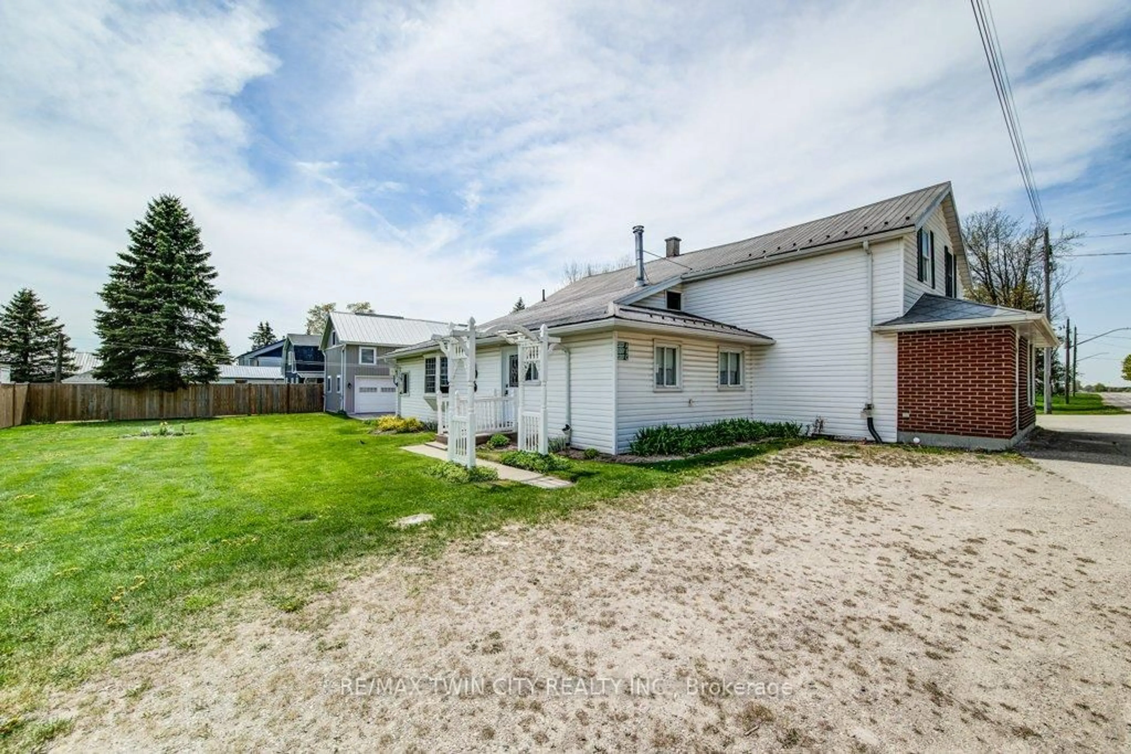 A pic from outside/outdoor area/front of a property/back of a property/a pic from drone, street for 5207 88 Line, North Perth Ontario N0G 1Y0