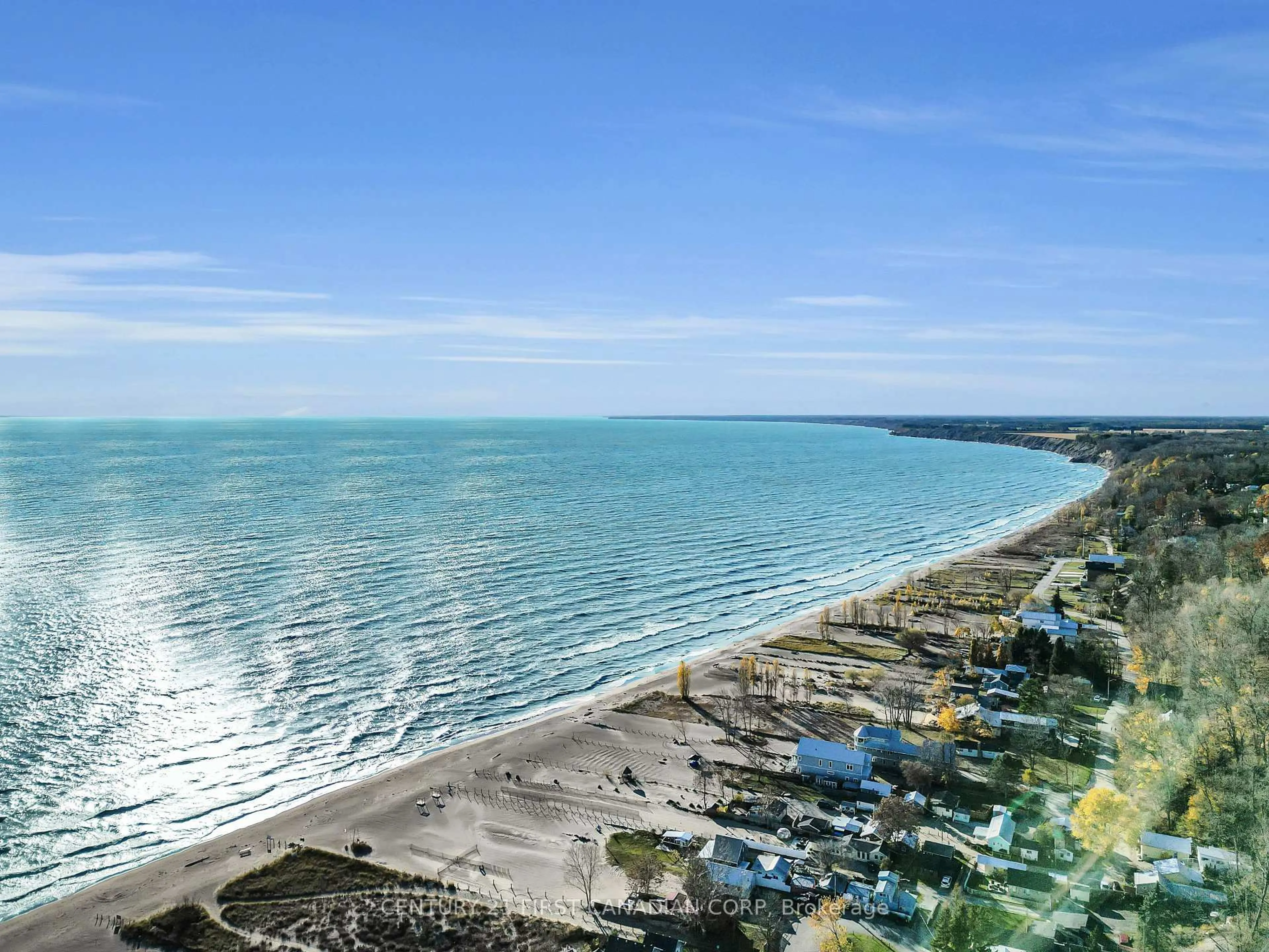 A pic from outside/outdoor area/front of a property/back of a property/a pic from drone, water/lake/river/ocean view for 379 Front St, Central Elgin Ontario N5L 1G2