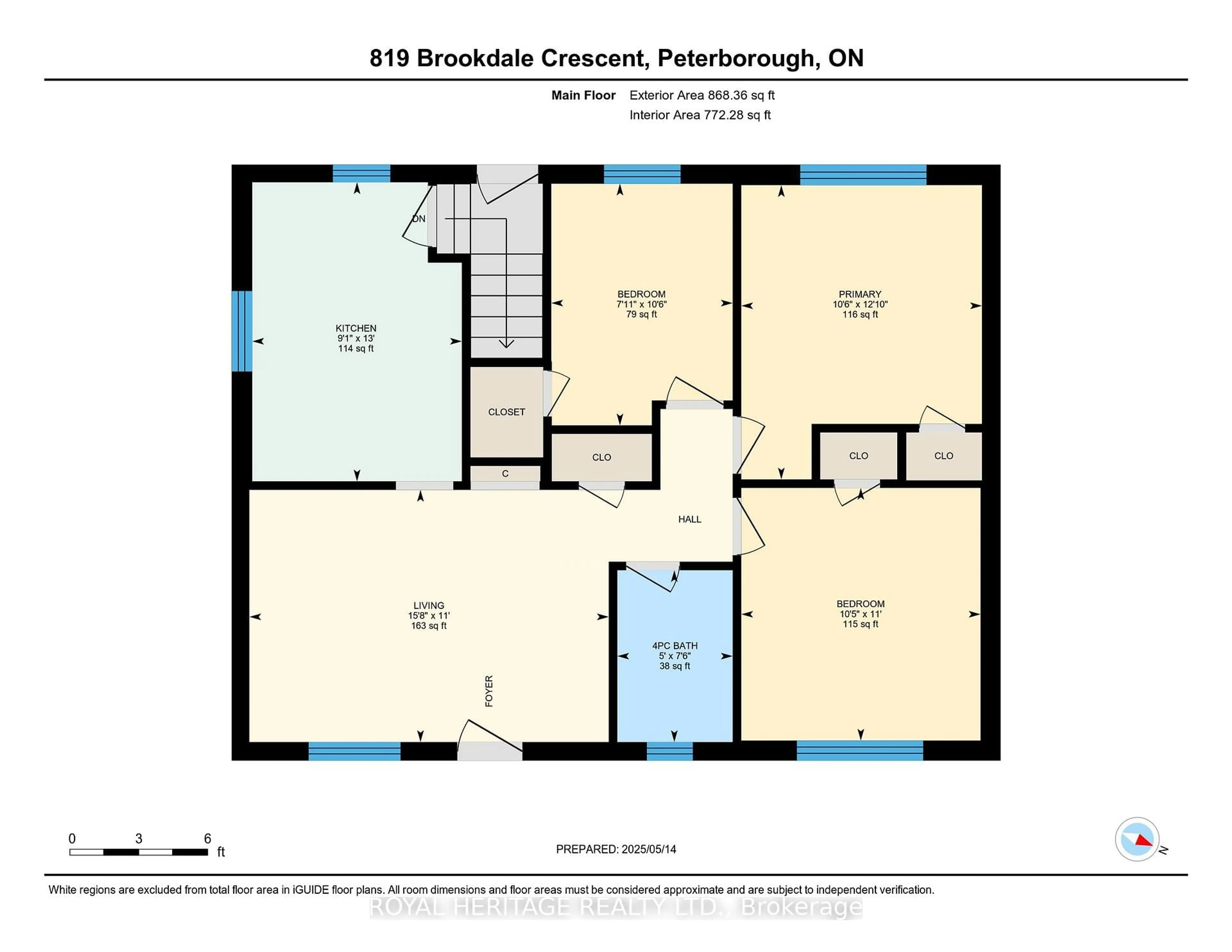 Floor plan for 819 Brookdale Cres, Peterborough North Ontario K9H 6A5