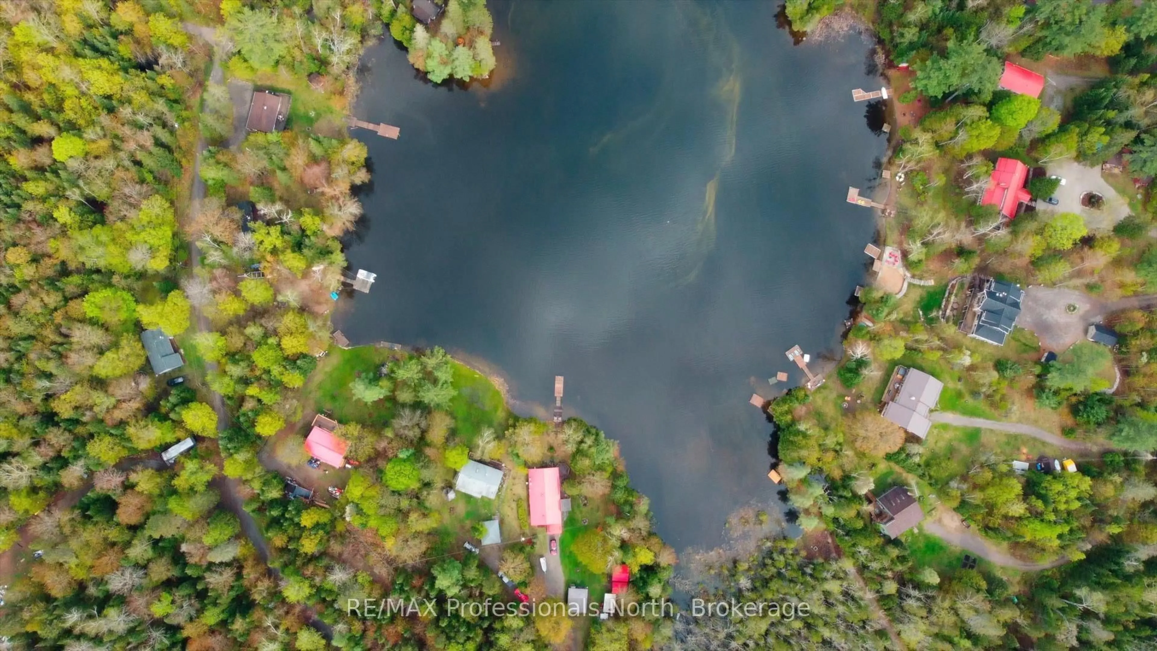 A pic from outside/outdoor area/front of a property/back of a property/a pic from drone, water/lake/river/ocean view for 1070 Glamorgan Rd, Highlands East Ontario K0M 1K0