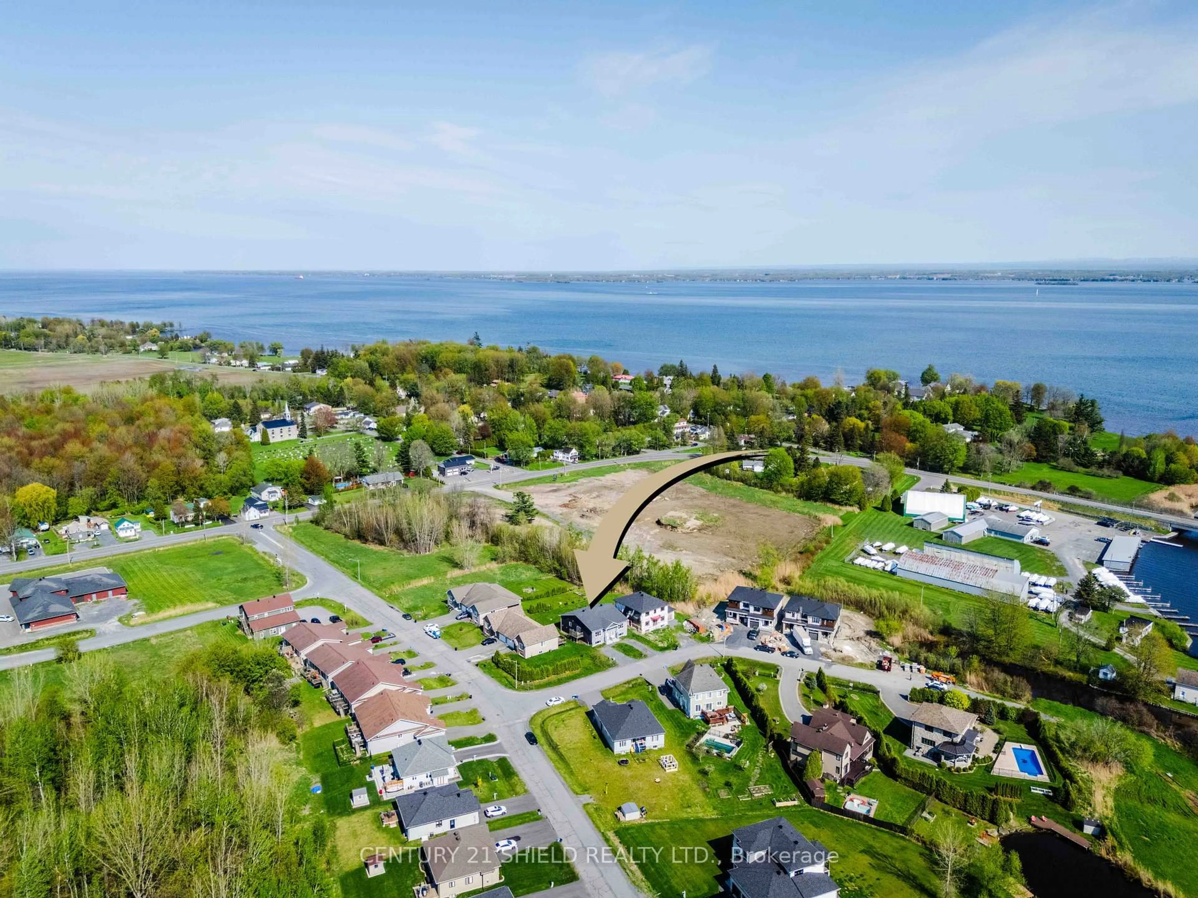 A pic from outside/outdoor area/front of a property/back of a property/a pic from drone, water/lake/river/ocean view for 6371 & 6373 Monument Way, South Glengarry Ontario K0C 2C0