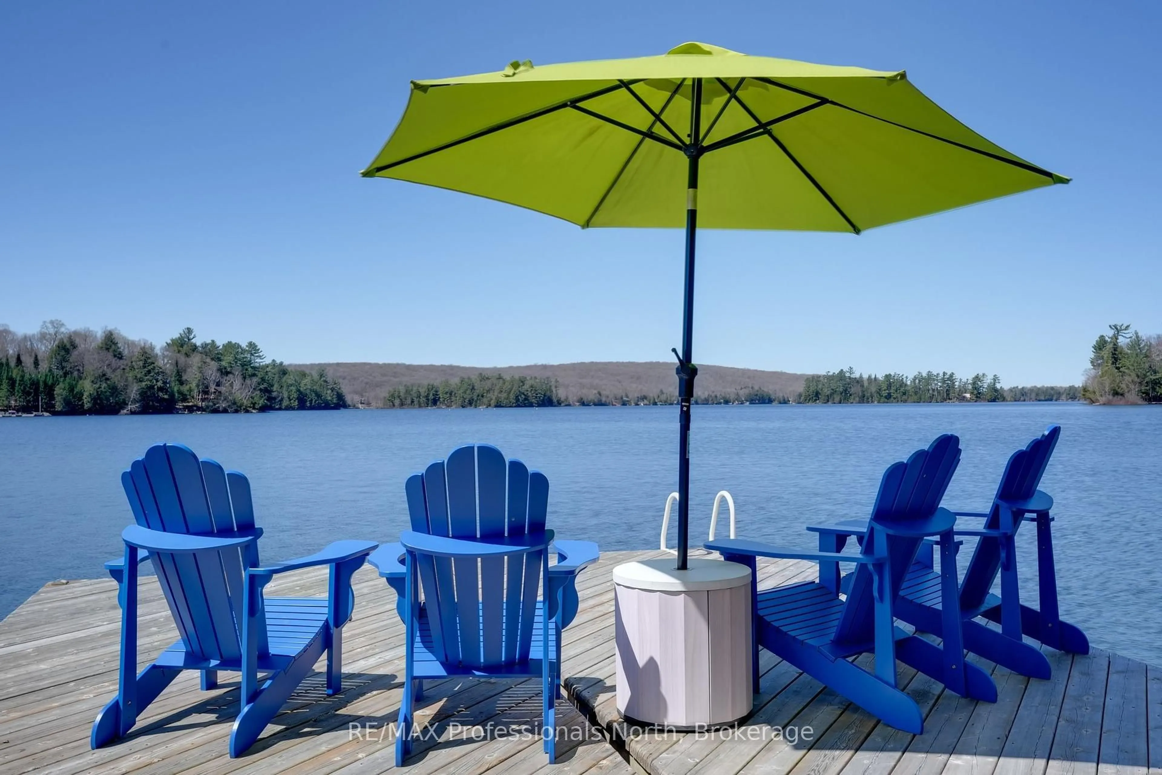Patio, water/lake/river/ocean view for 636 Skyline Dr, Burk's Falls Ontario P0A 1J0