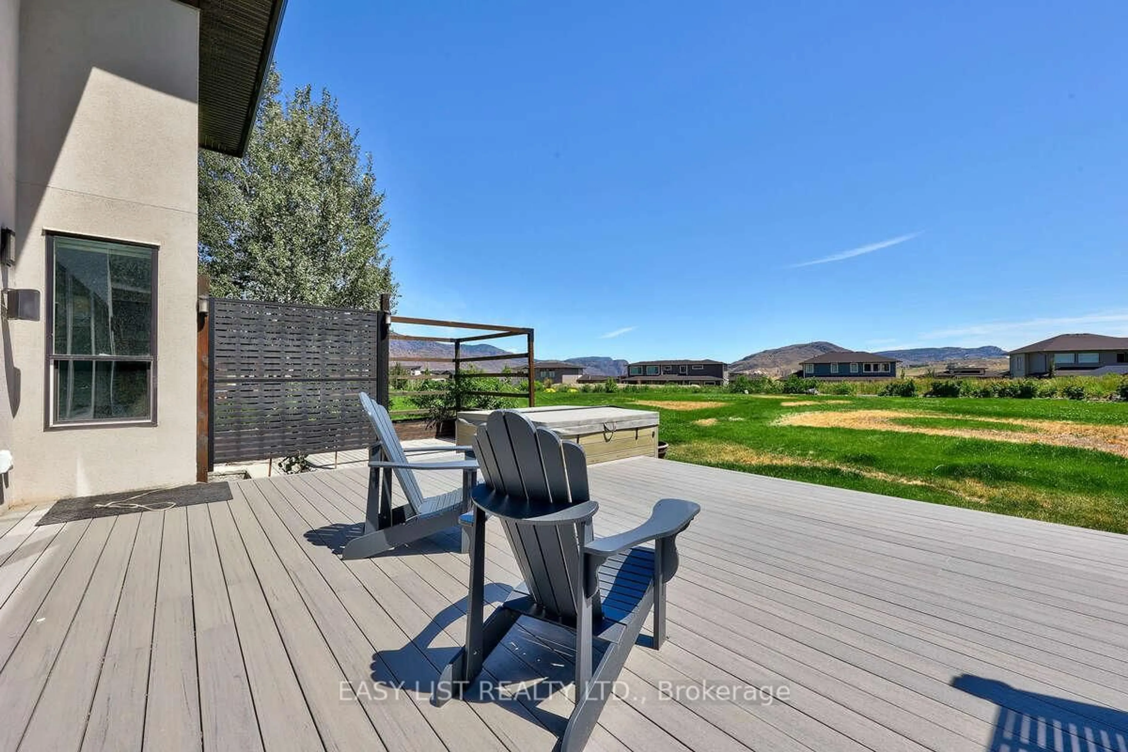 Patio, water/lake/river/ocean view for 205 Rue Cheval Noir N/A, Out of Area British Columbia V1S 0B3