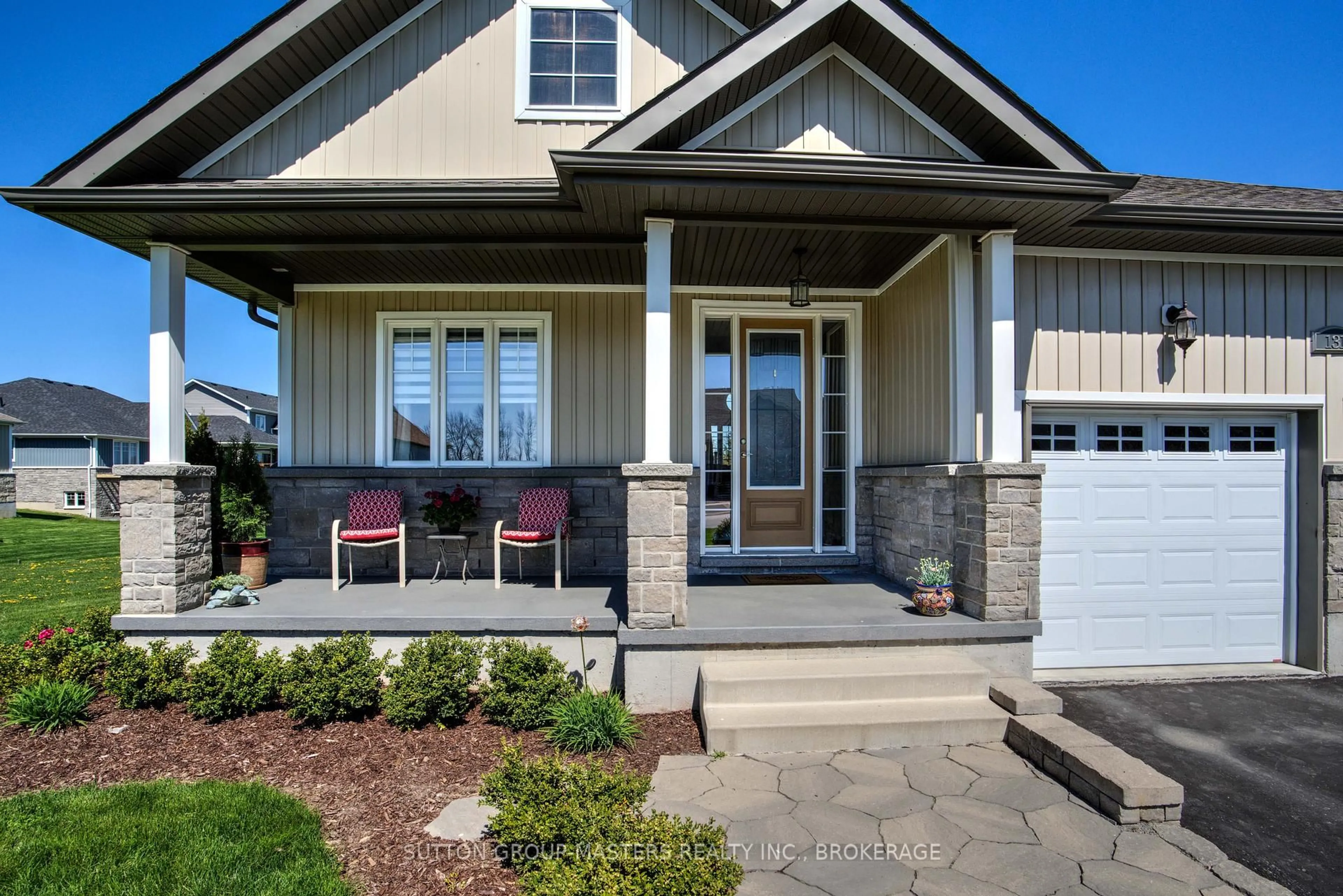 Home with vinyl exterior material, street for 131 Country Club Dr, Bath Ontario K0H 1G0